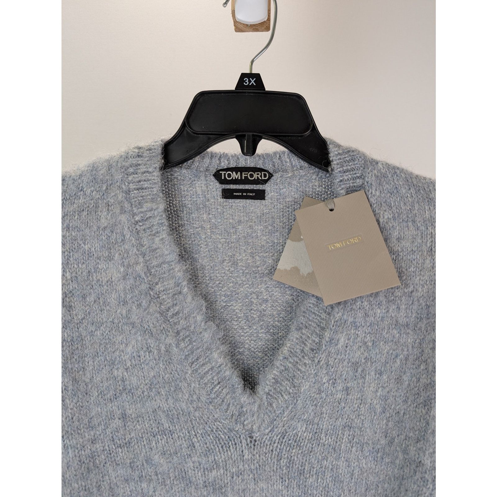 Tom Ford o1rshd1 V-Neck Sweatshirt Sweater in Grey Size US M / EU 48-50 / 2 - 5 Thumbnail