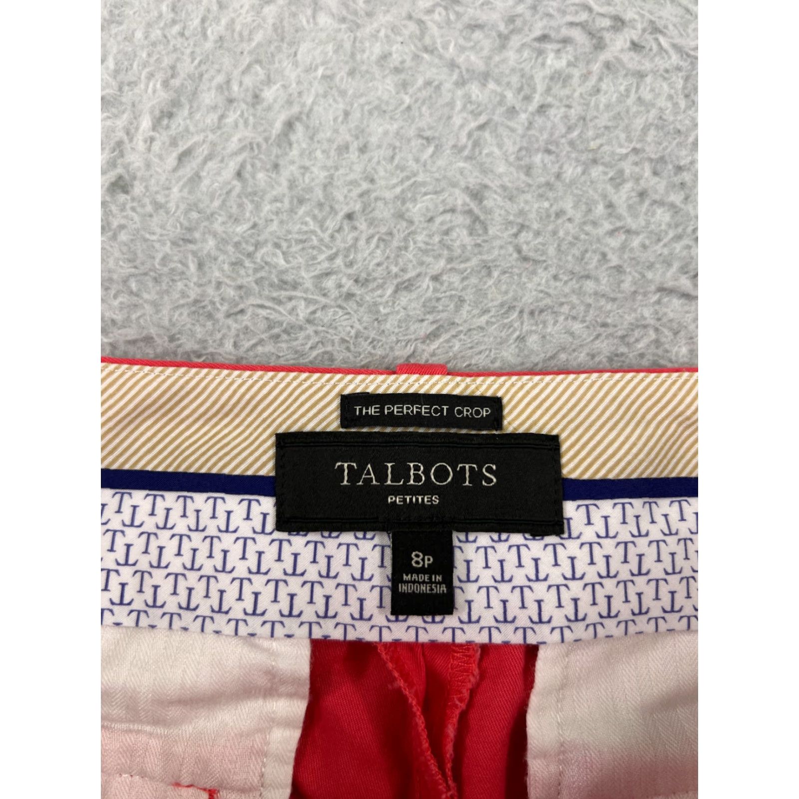 Talbots VINTAGE Talbots Women's Pants Cropped Stretch Cotton Pink Regular 8P Fall Spring Summer Size 30" / US 8 / IT 44 - 3 Thumbnail