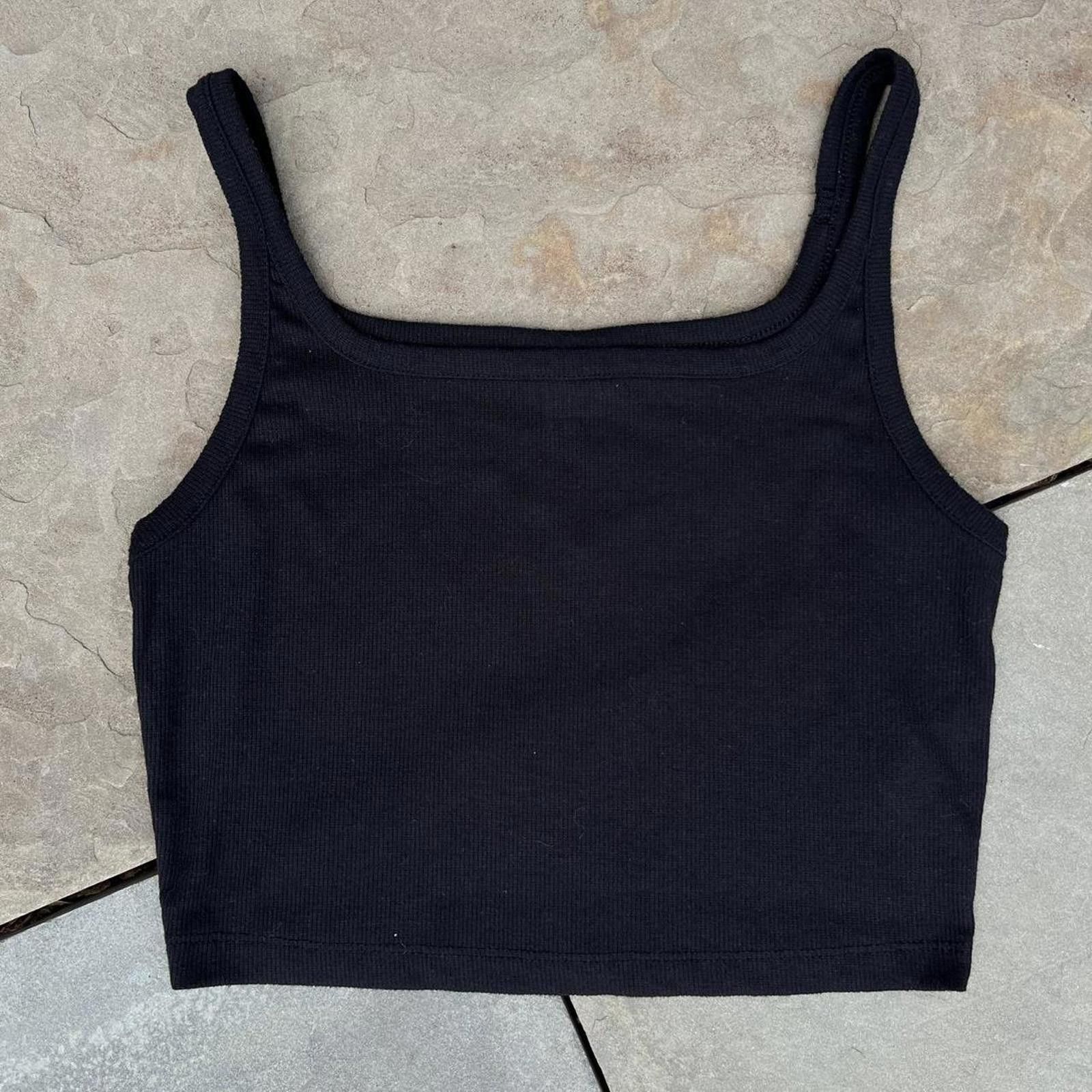 Other Black Knit Cropped Tank Top Size S / US 4 / IT 40 - 1 Thumbnail