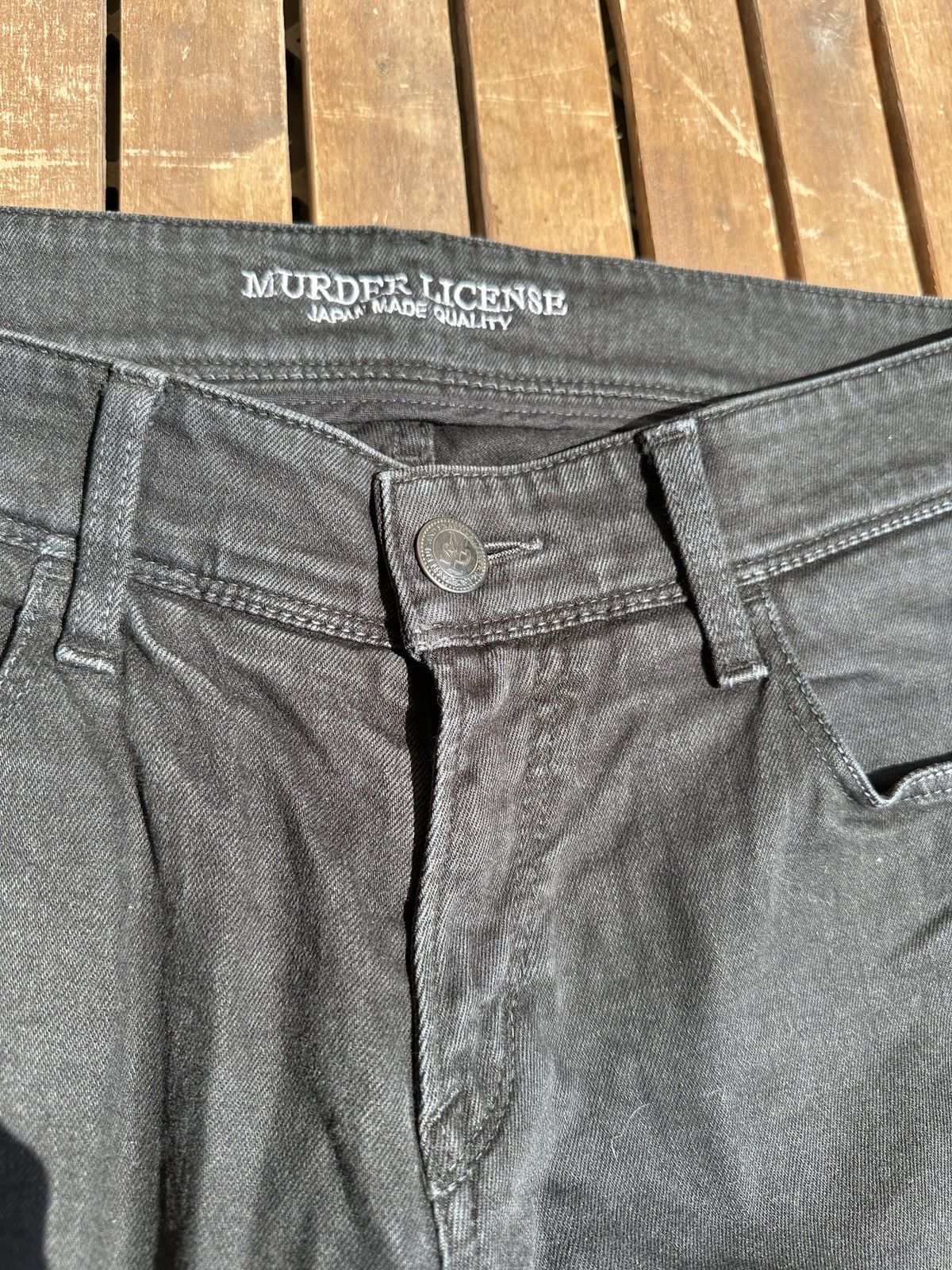Murder License Murder License Black Stretch Denim – Made in Japan Size US 32 / EU 48 - 3 Thumbnail