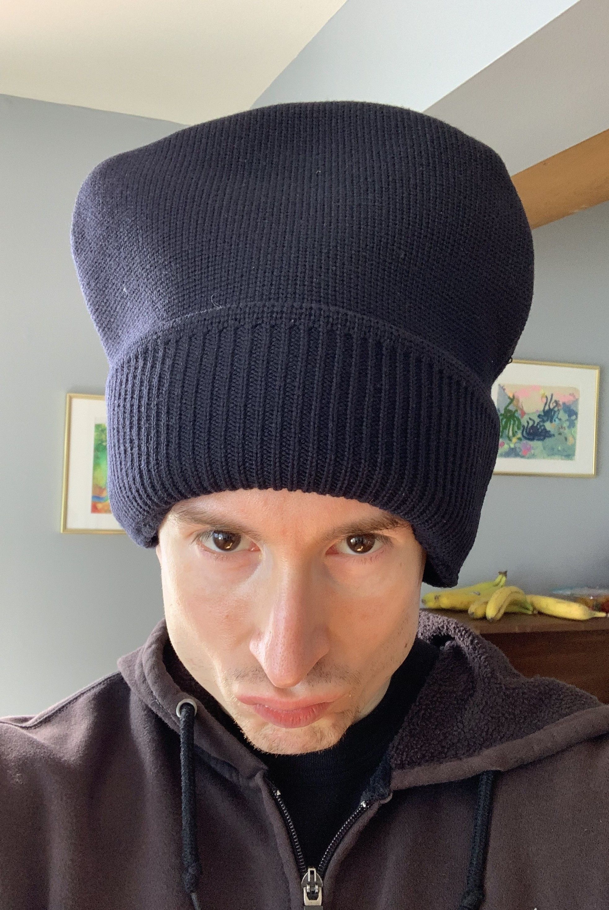 Prada Prada Black Logo Cashmere Wool Beanie Hat | Grailed