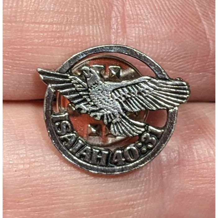 Other Religious Bible Verse Isiah 40:31 Soar On Eagles Wings Lapel Size ONE SIZE - 4 Thumbnail