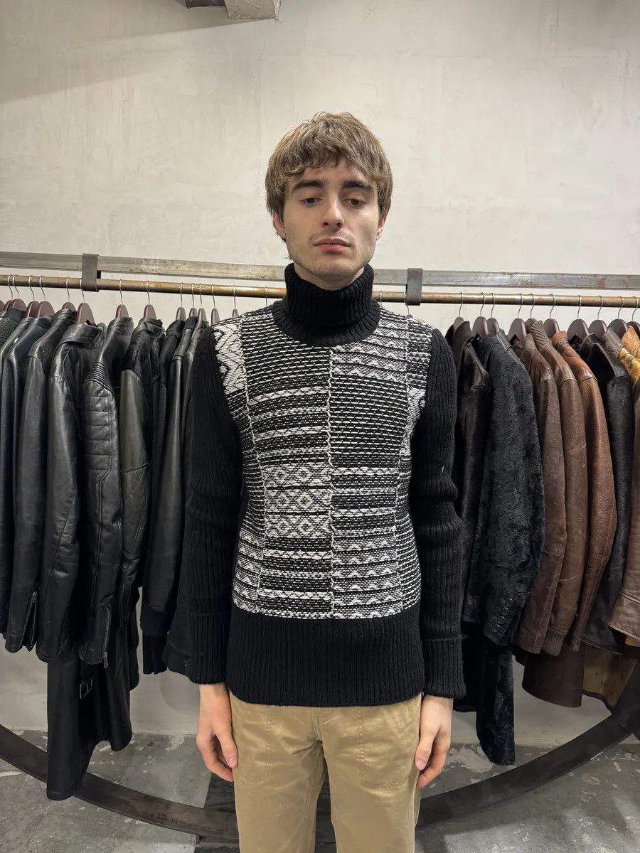 Maison Margiela AW2015 Maison Margiela Wool Black & White Turtleneck Size US S / EU 44-46 / 1 - 2 Thumbnail