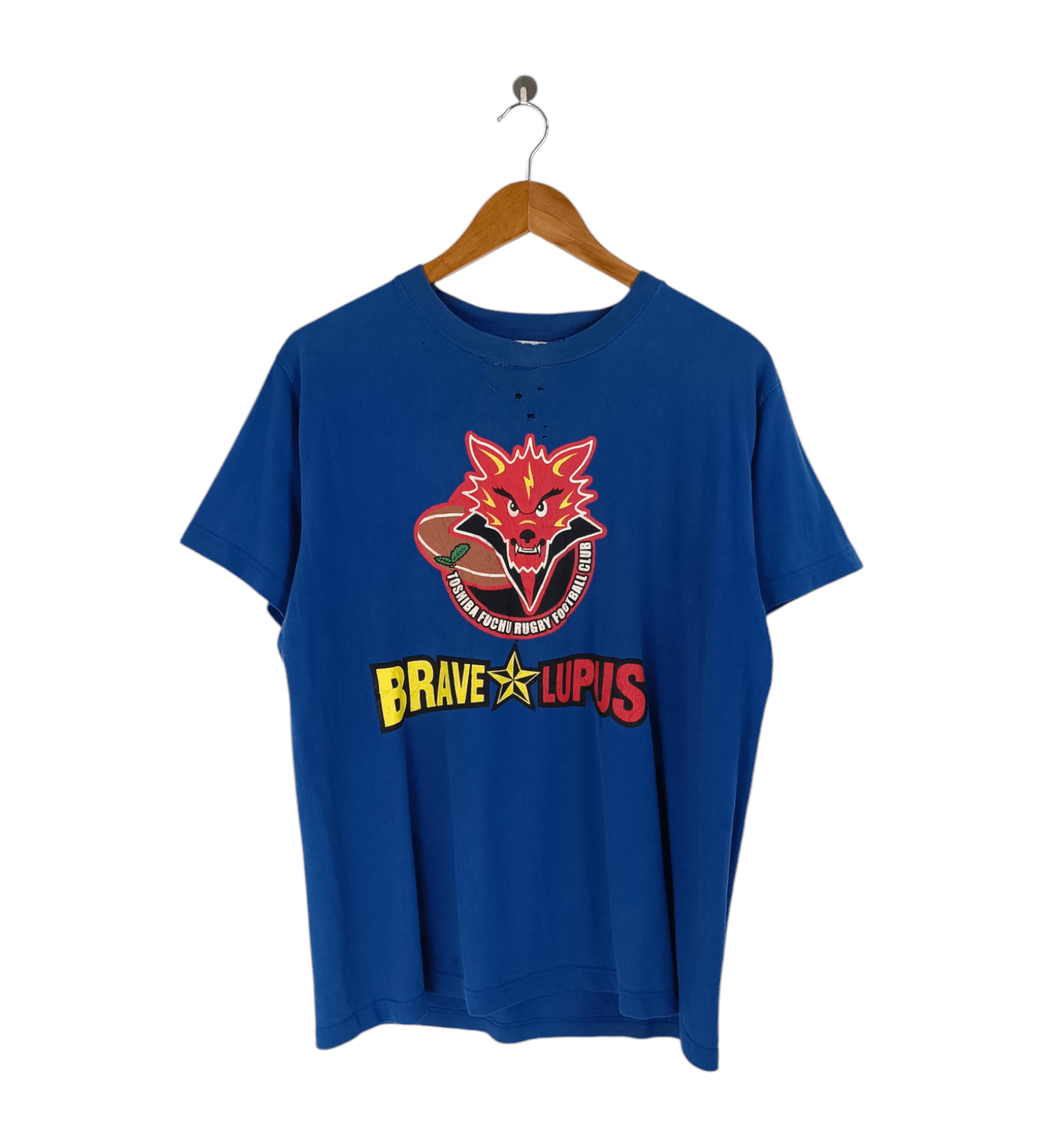 Vintage THRASHED FADED VINTAGE Y2K BRAVE LUPUS TEE RUGBY JAPAN Size US M / EU 48-50 / 2 - 1 Thumbnail