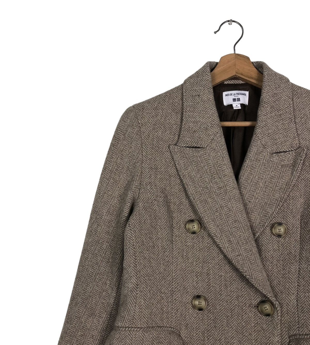 Japanese Brand 🔥RICH BROWN WOOL HERRINGBONE LONG JACKET ISSEY MIYAKE Size M / US 6-8 / IT 42-44 - 6 Thumbnail