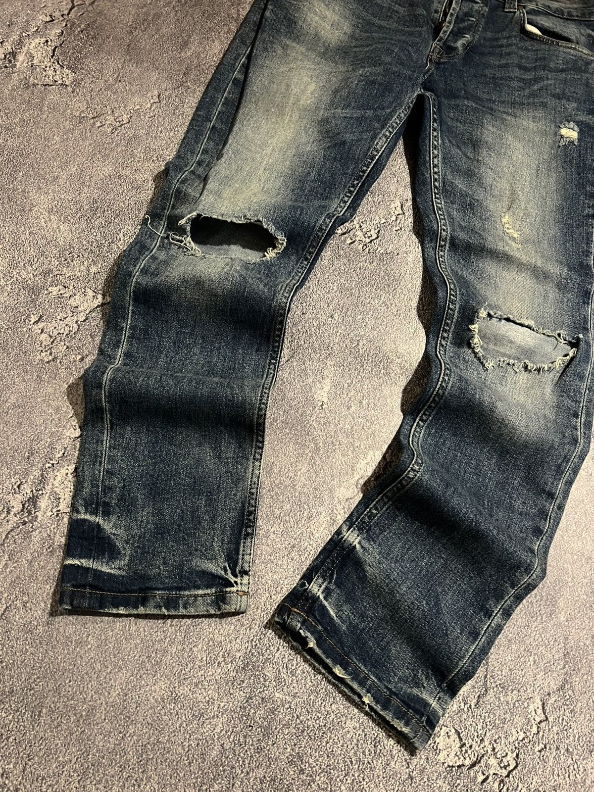 Japanese Brand Destroyed Washed Y2K Skinny Fit / Hysteric Glamour Style 90 Size US 32 / EU 48 - 3 Thumbnail