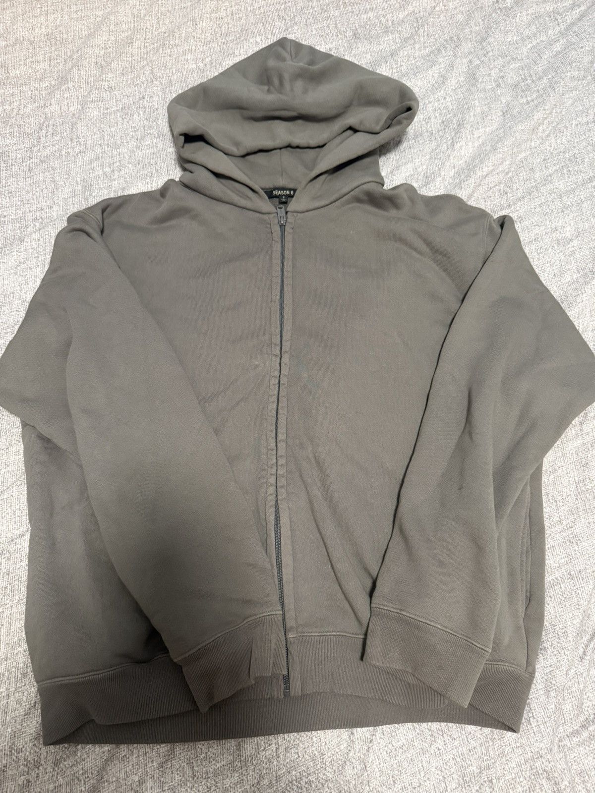 Yeezy SEASON 6 ZIP HOODIE IN CORE | Grailed