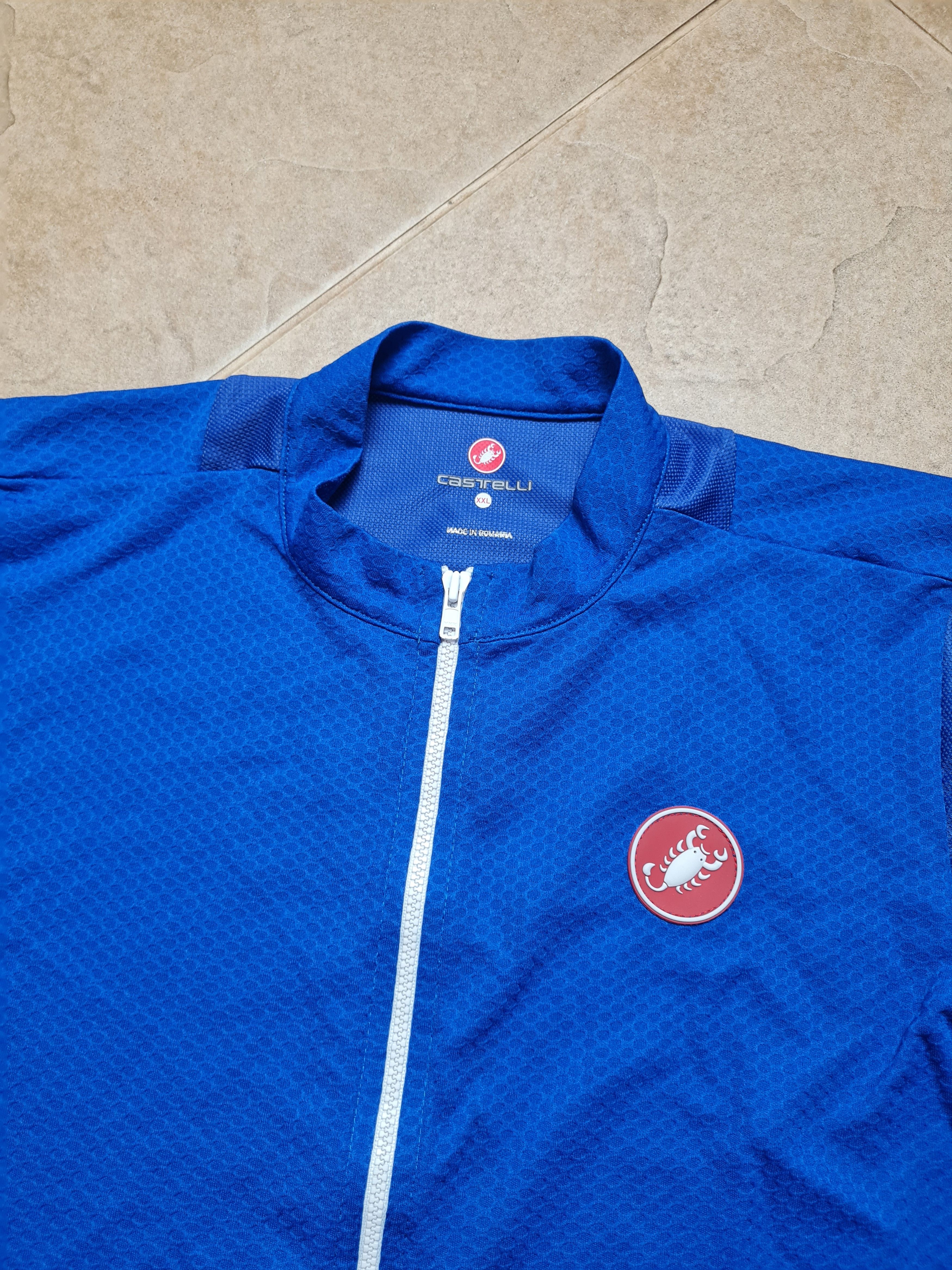 Other Bike Shirt CASTELLI ENTRANTA CYCLING Shirt Blue YKK VISLON Size US XXL / EU 58 / 5 - 2 Thumbnail