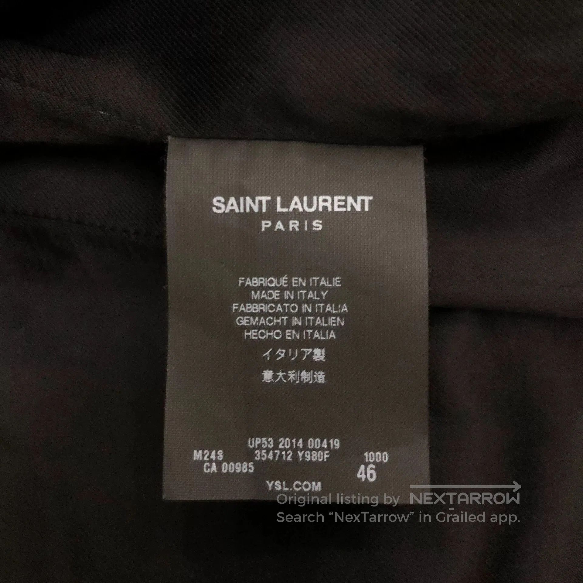Saint Laurent Paris Saint Laurent 14FW Anchor Double-Breasted Coat. Size US S / EU 44-46 / 1 - 7 Thumbnail