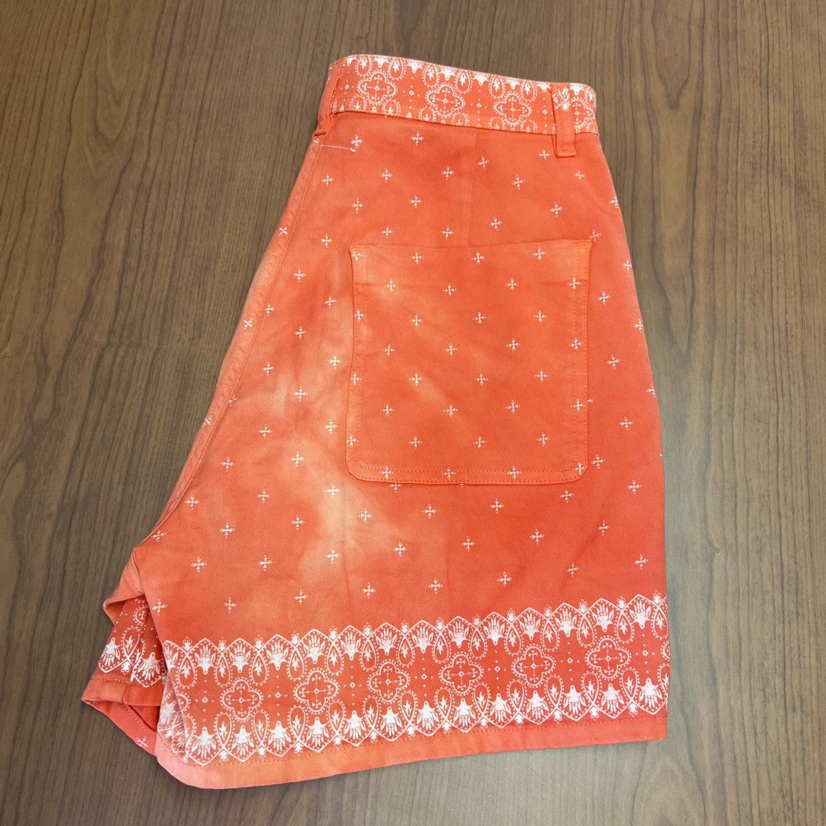 Maison Margiela MM6 Maison Martin Margiela Orange Patterned Shorts Italy Size 28" / US 6 / IT 42 - 22 Thumbnail