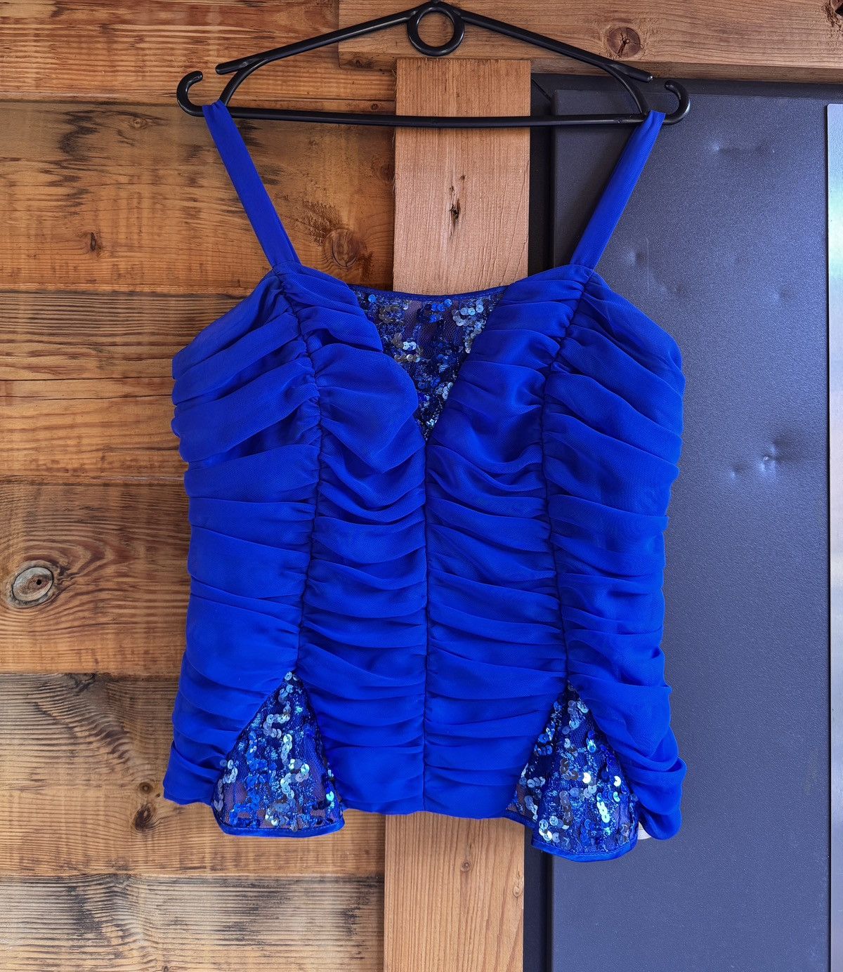 Designer × Vintage Unique Cocktail Hoffmann vintage top corset sequins Size XL / US 12-14 / IT 48-50 - 3 Thumbnail