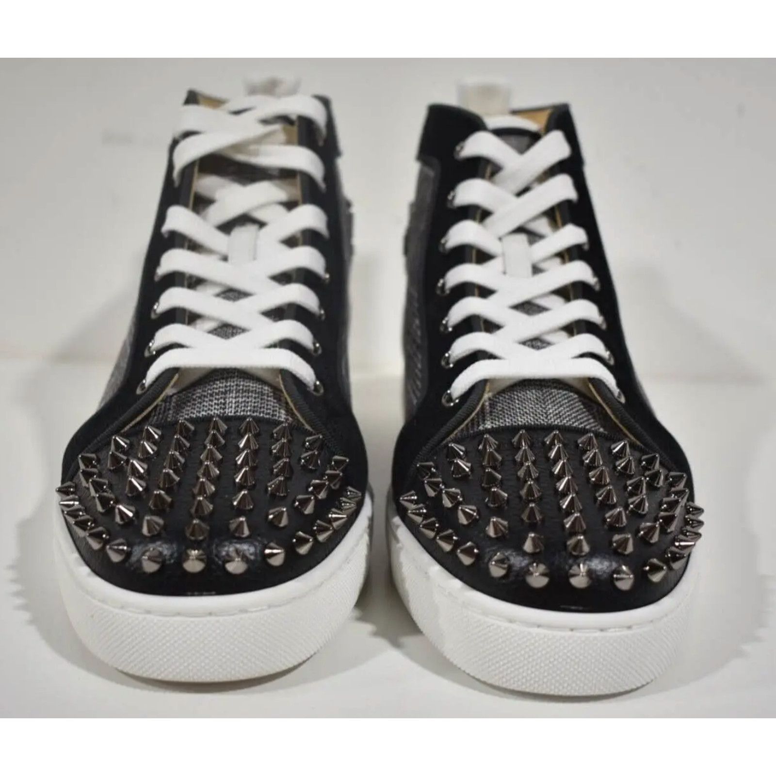 Christian Louboutin Christian Louboutin Mens Lou Spikes Orlato Flat Grey Size US 9 / EU 42 - 6 Thumbnail