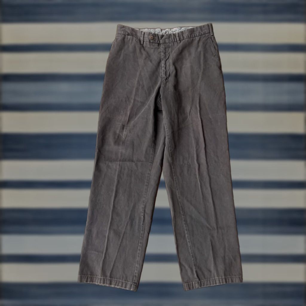 Canali VINTAGE Canali Sport Pants Trousers Men’s 50 Brown Cotton Italy 33 x 30 Casual Dress Pants Mens Regular Solid Pleated Zipper Size US 33 - 1 Thumbnail