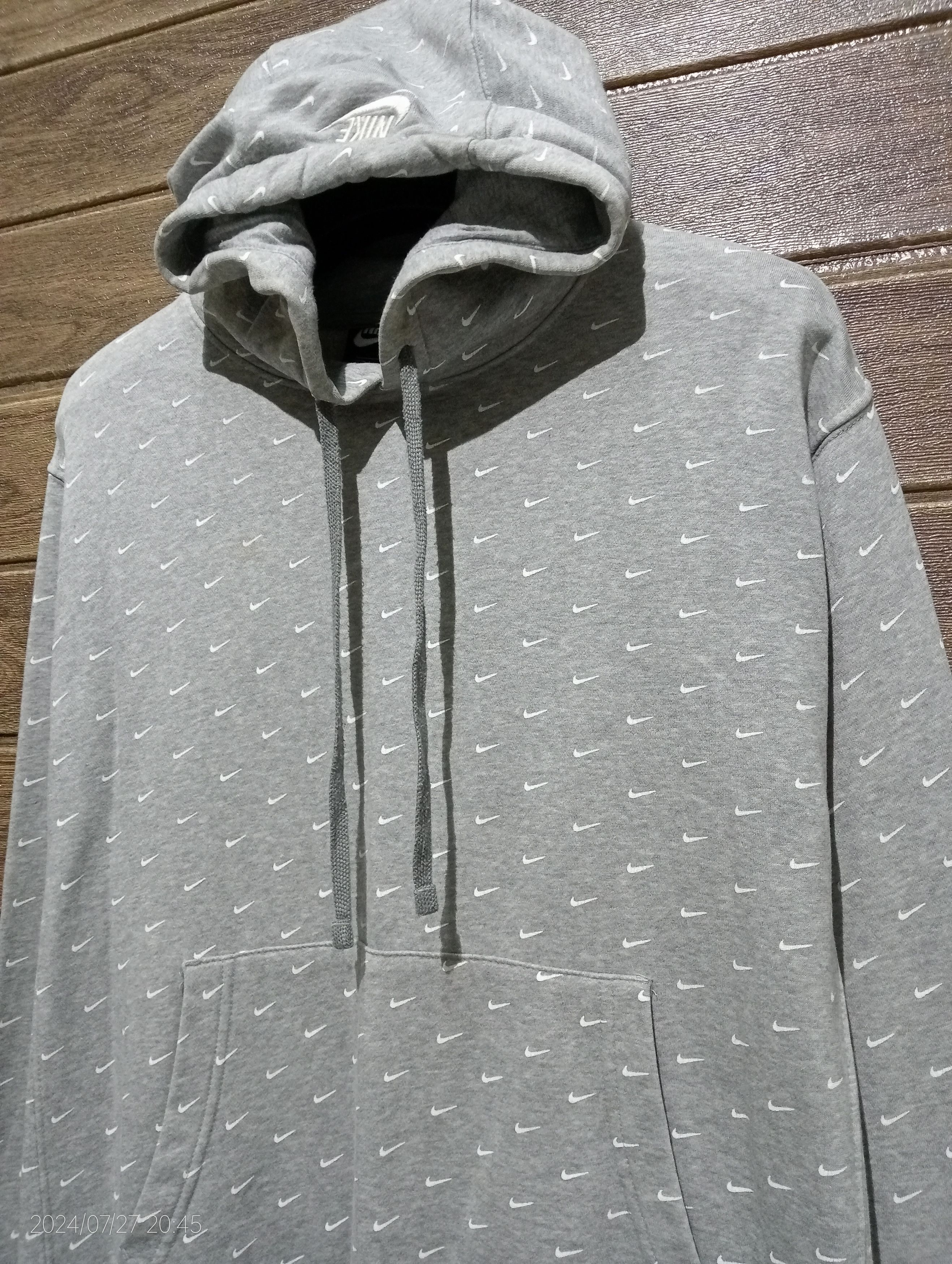 Nike Vintage Y2K Nike All Over Swoosh Logo Pullover Hoodie Size US M / EU 48-50 / 2 - 11 Thumbnail
