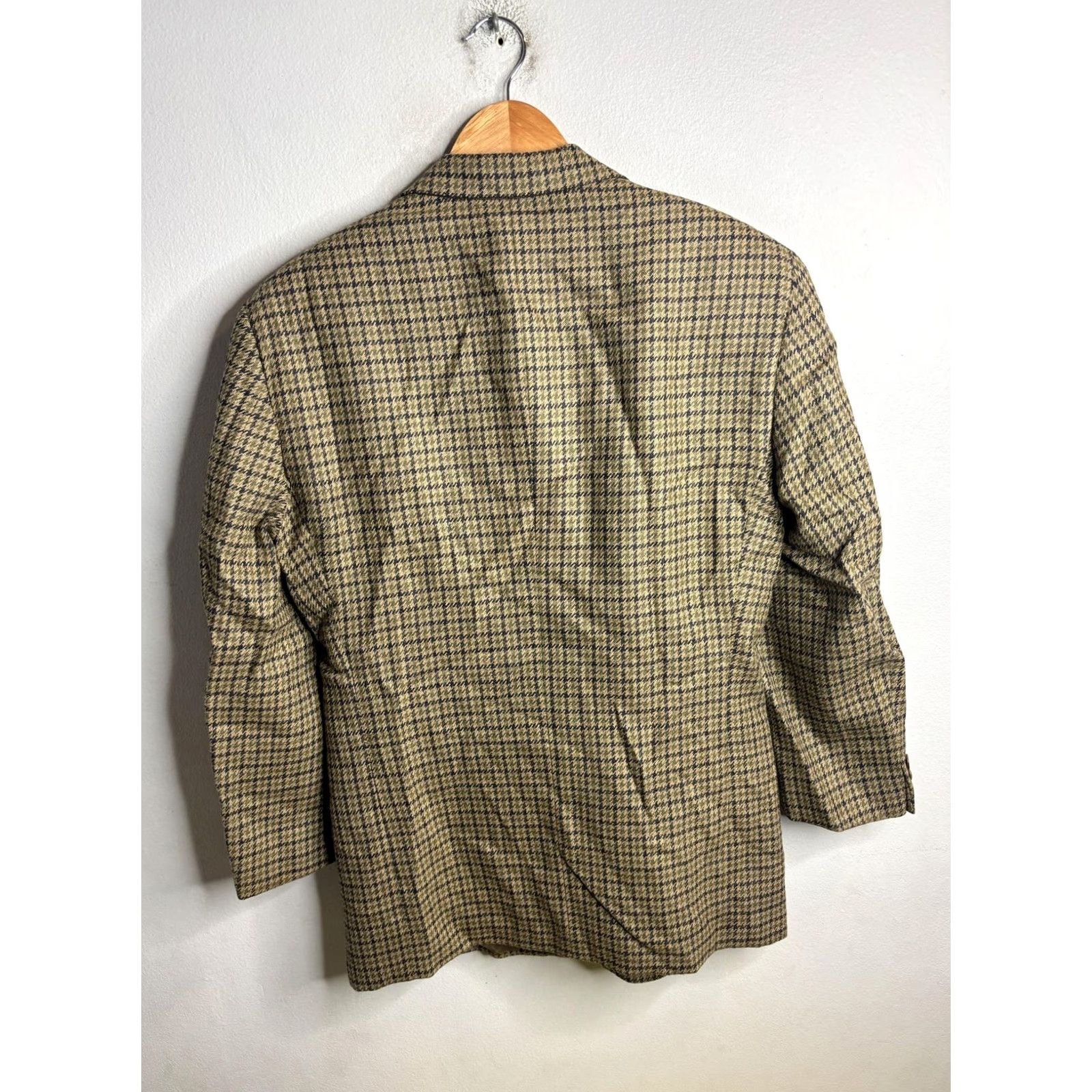 Vintage VINTAGE Mani Sport Coat Blazer Mens 44 Brown Check Tweed Wool Made In Italy 80s Size 44R - 6 Thumbnail