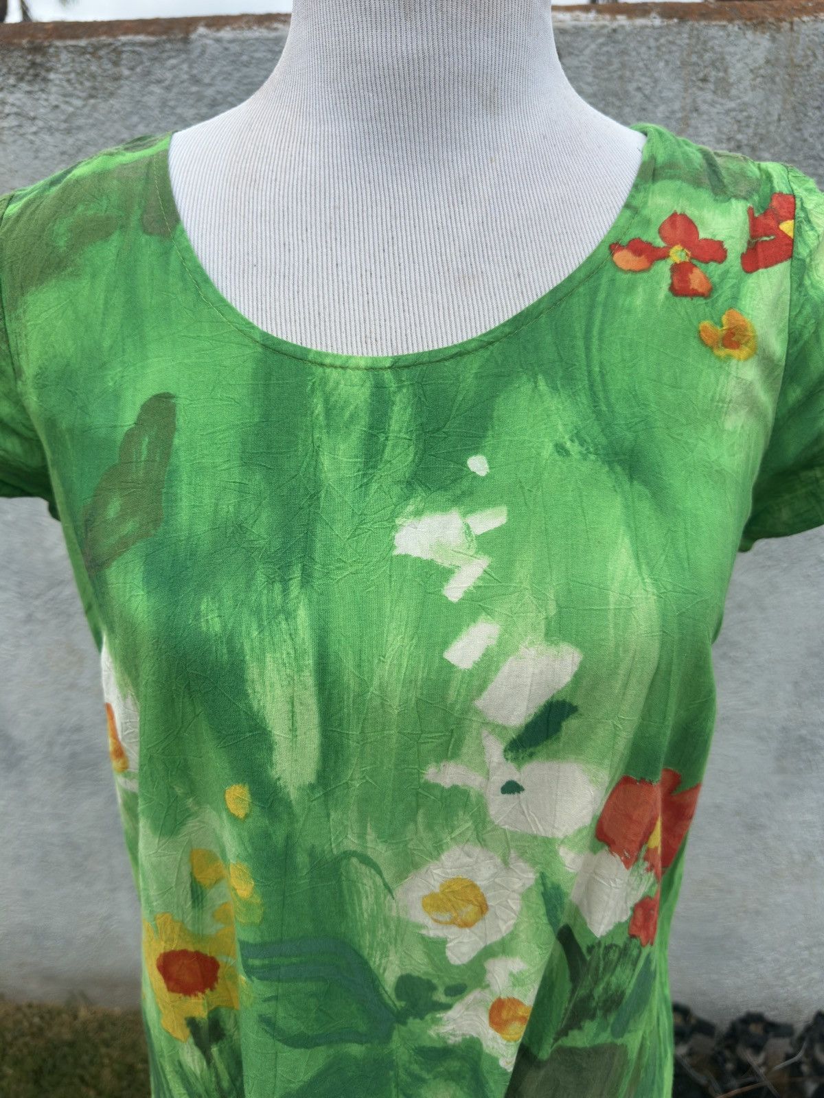 Jams World PreOwned Jams World Hawaiian Print Dress Green Women's Small Size S / US 4 / IT 40 - 3 Thumbnail