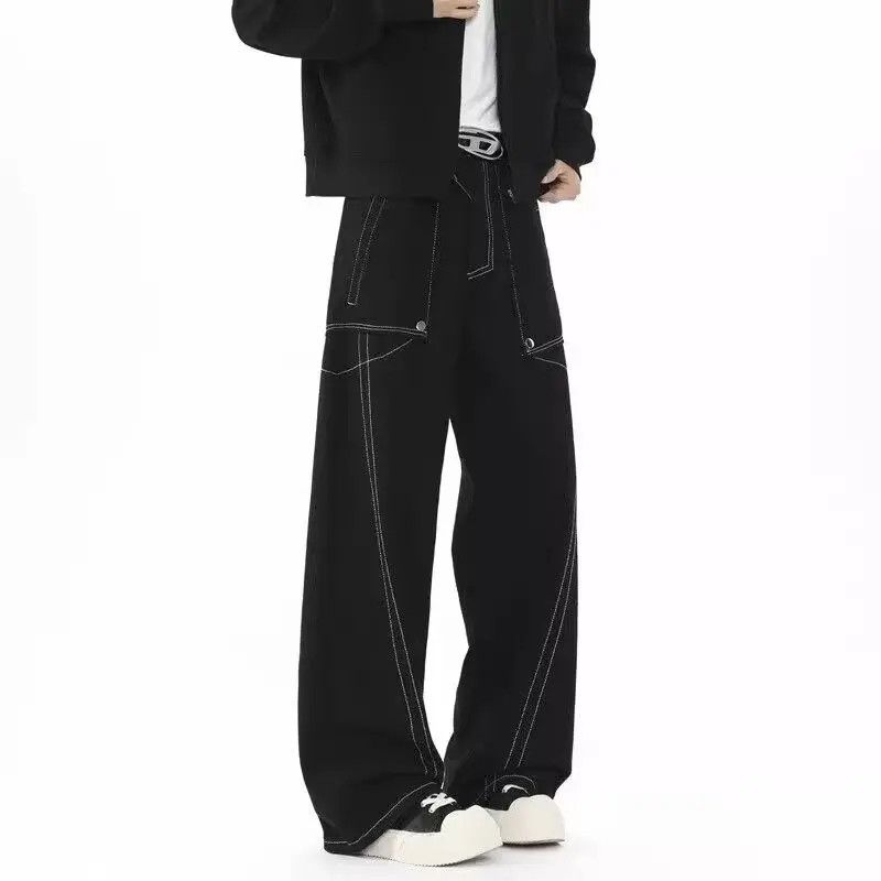 Japanese Brand × Jean Retro loose wide leg high street jeans Size US 32 / EU 48 - 6 Thumbnail
