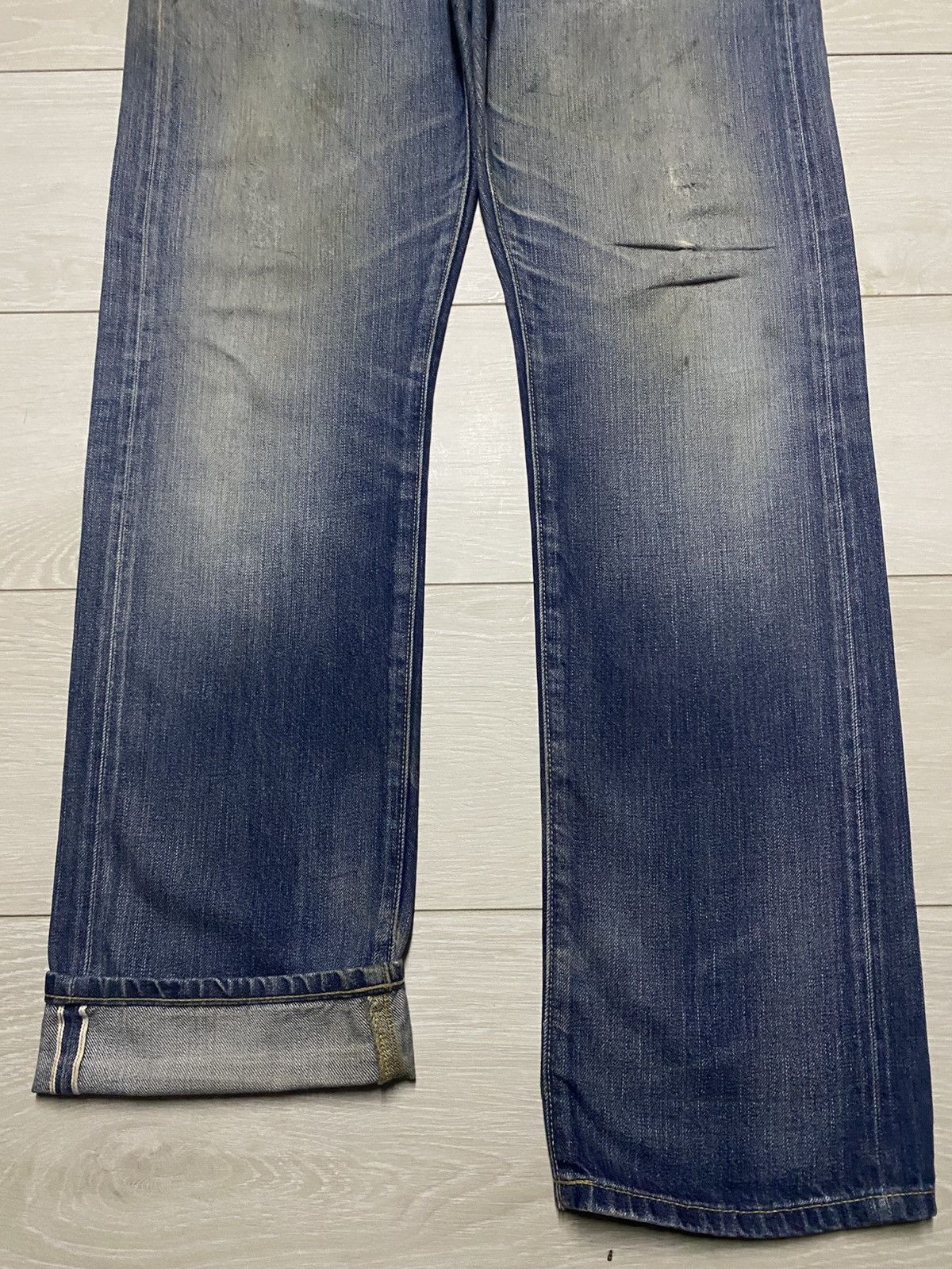 Undercover × Uniqlo Vintage Uniqlo Selvedge Grunge Faded Wash Distressed Jeans Size US 34 / EU 50 - 5 Thumbnail