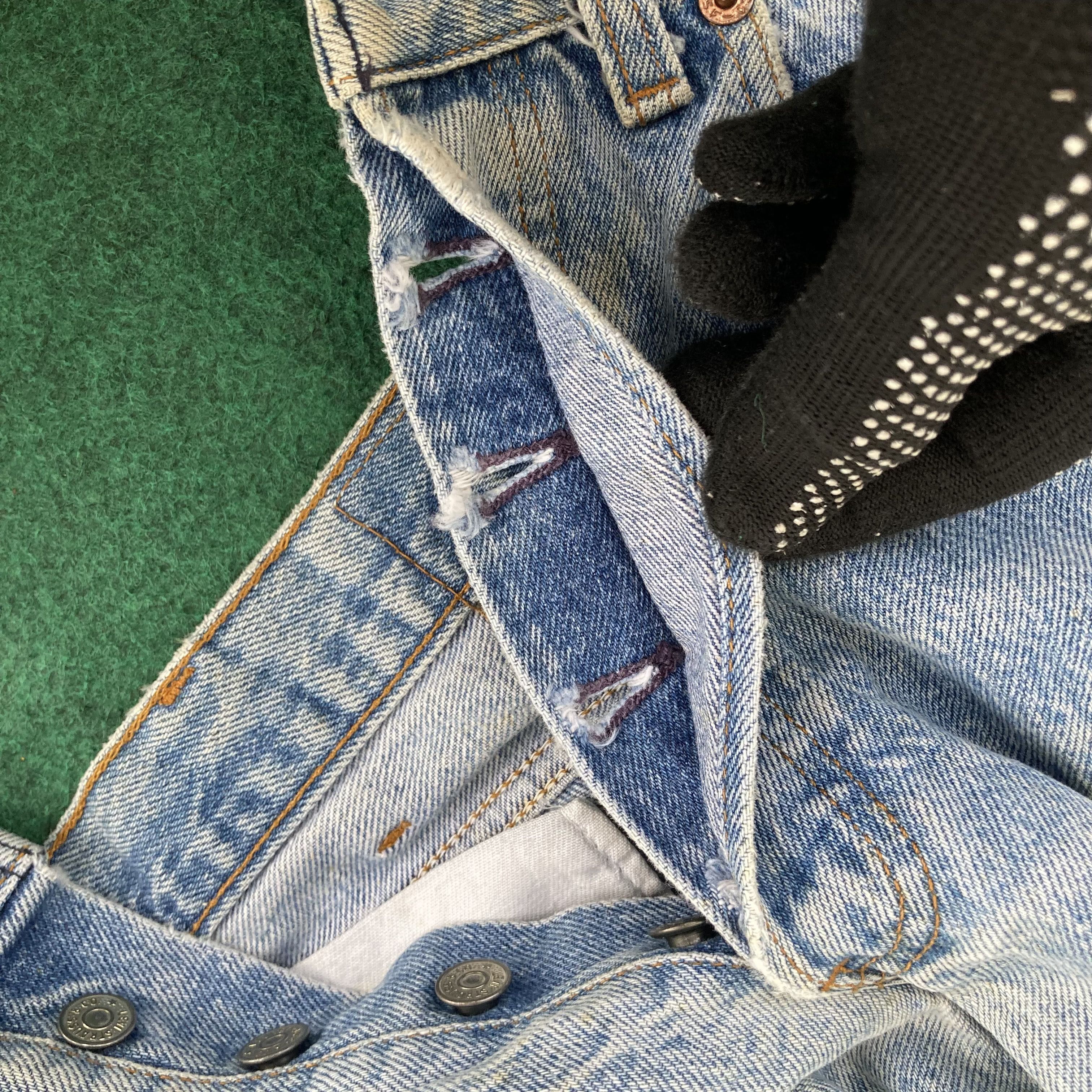 Levi's × Vintage 29x30.5 Vtg Levis 501 Distressed Destroy Ripped Grunge Jeans Size US 29 - 5 Thumbnail