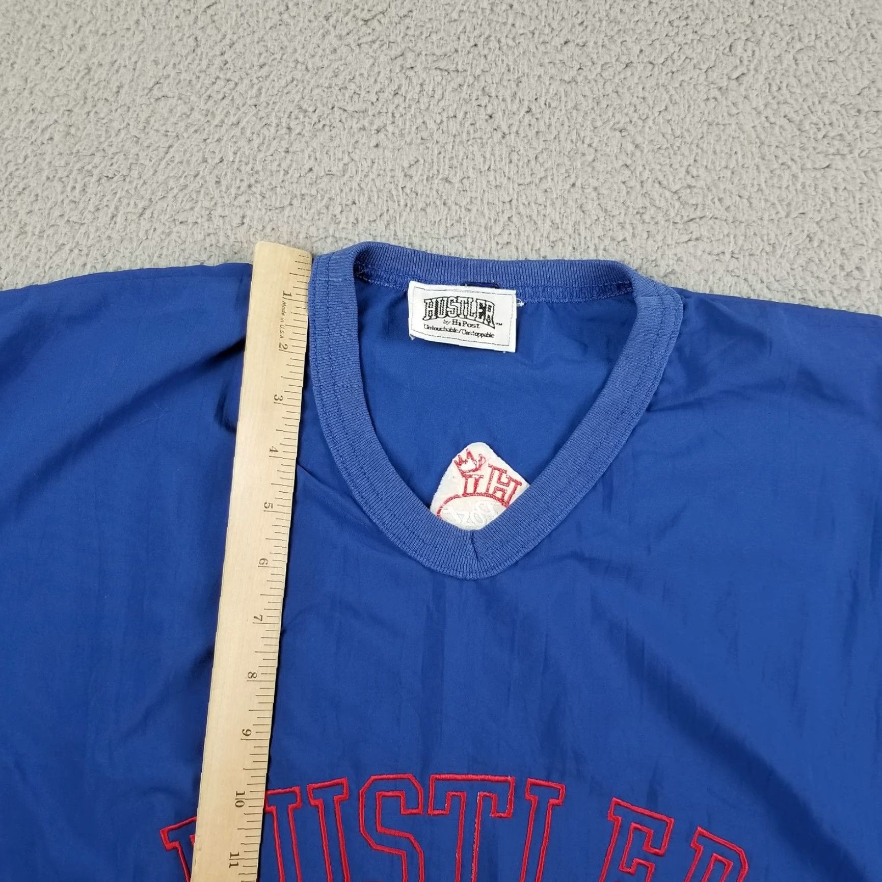 Vintage Vintage Hustler Blue Windbreaker Jacket XL Men's Embroidered Logo Pullover Golf Nylon Lightweight Size US XL / EU 56 / 4 - 5 Thumbnail