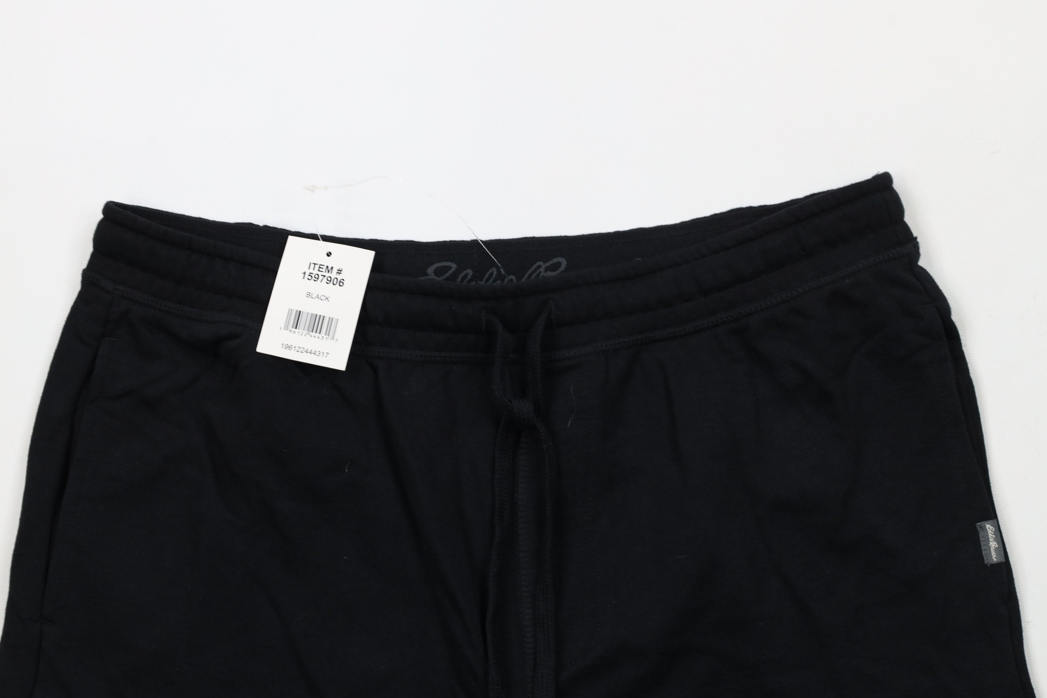 Eddie Bauer × Vintage New Eddie Bauer Out Knit Above Knee Lounge Shorts Black Size US 32 / EU 48 - 2 Thumbnail