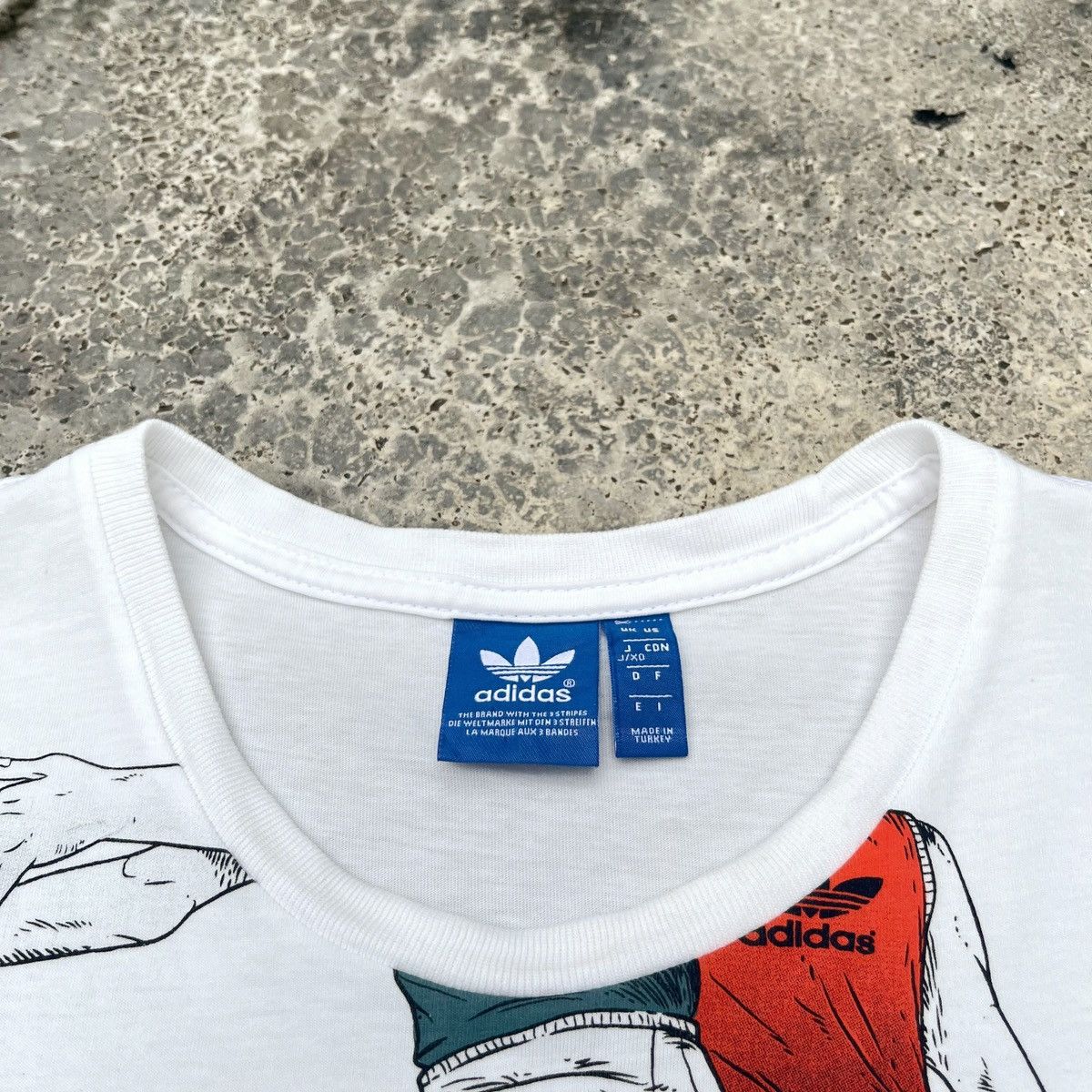 Adidas Adidas Original Nice Basketball Overprint Out Design Tee Size US L / EU 52-54 / 3 - 3 Thumbnail