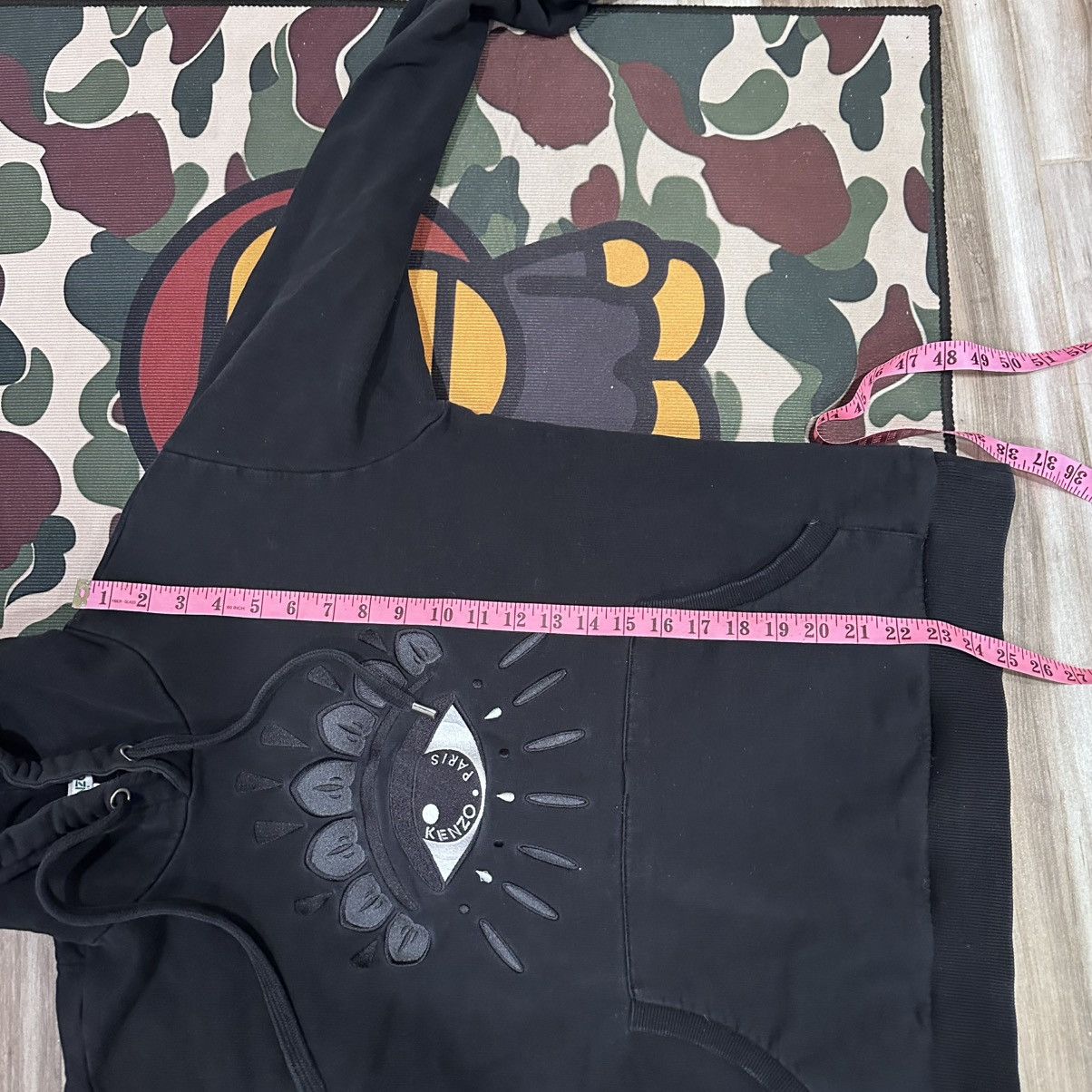 Kenzo Kenzo Paris Black Eyeball Embroidered Hoodie Size L / US 10 / IT 46 - 6 Thumbnail