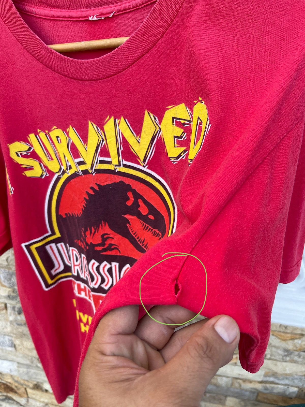 Vintage Rare🔥Vintage 90s JURASSIC PARK The Ride ERD GRUNGE TEE Size US L / EU 52-54 / 3 - 7 Thumbnail