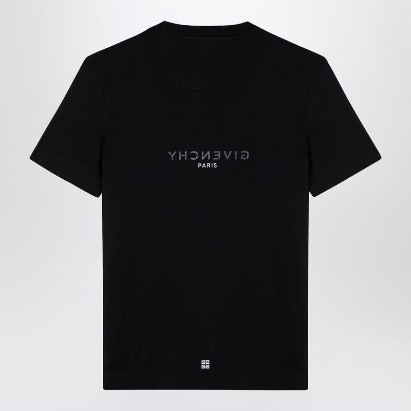 Givenchy o1srvl11e0725 Reverse Black Cotton Oversize T-Shirt in Black Size XL / US 12-14 / IT 48-50 - 2 Thumbnail