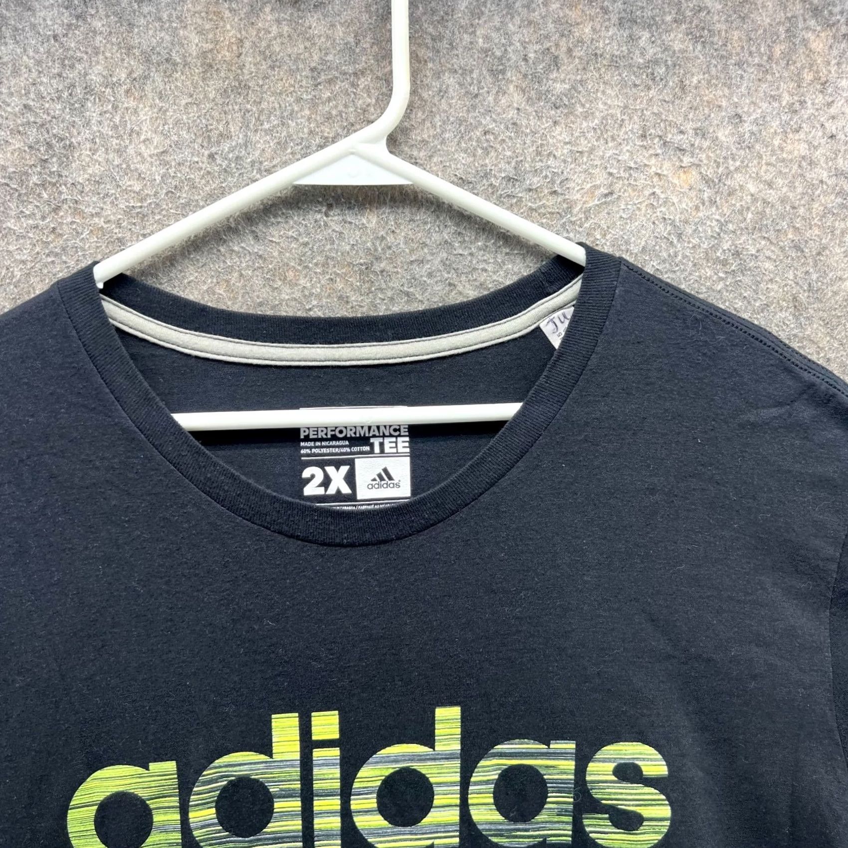 Adidas Adidas Shirt Mens 2X Black Crewneck The Go Tee Performance Cotton Size US XXL / EU 58 / 5 - 3 Thumbnail