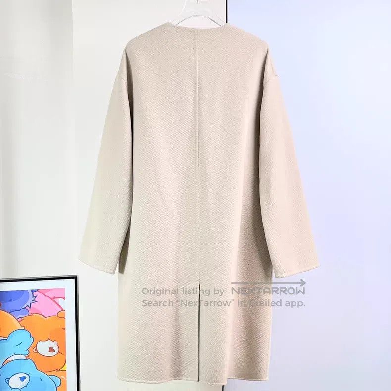 Hermes Hermes Beige Leather Buckle Cashmere Coat Size XS / US 0-2 / IT 36-38 - 4 Thumbnail