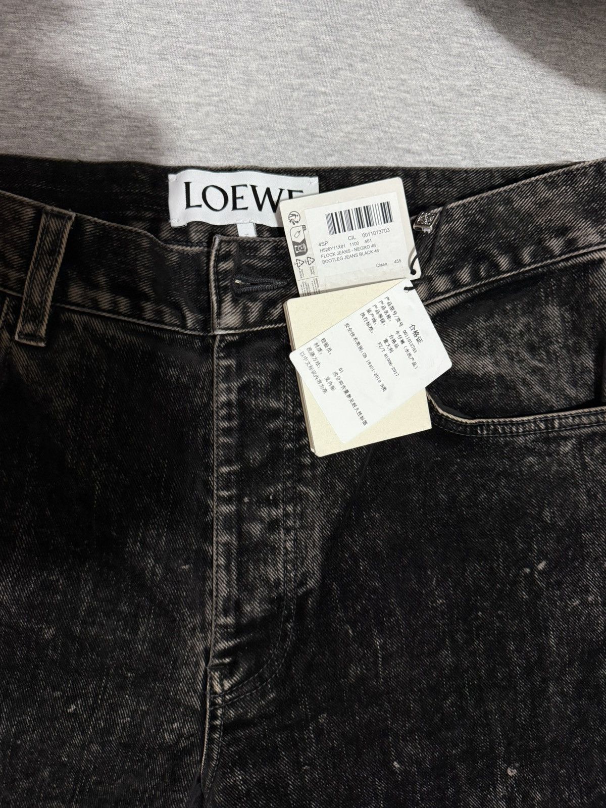 Loewe Pre Owned Loewe Bootleg Jeans Black Size US 30 / EU 46 - 14 Thumbnail