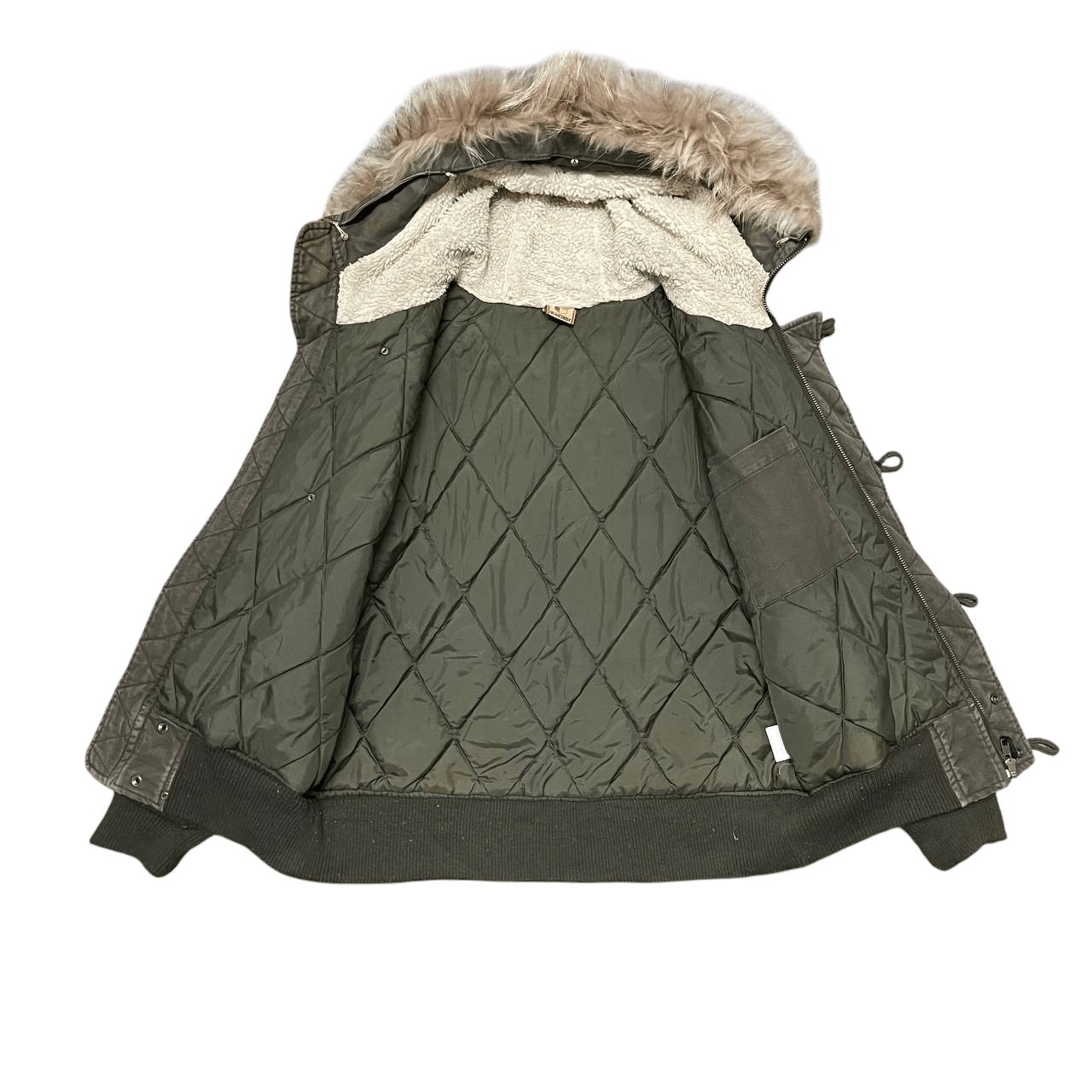 Beams Japan Vintage Beams Boy Fur Hooded Bomber Jacket N2B Size US S / EU 44-46 / 1 - 9 Thumbnail