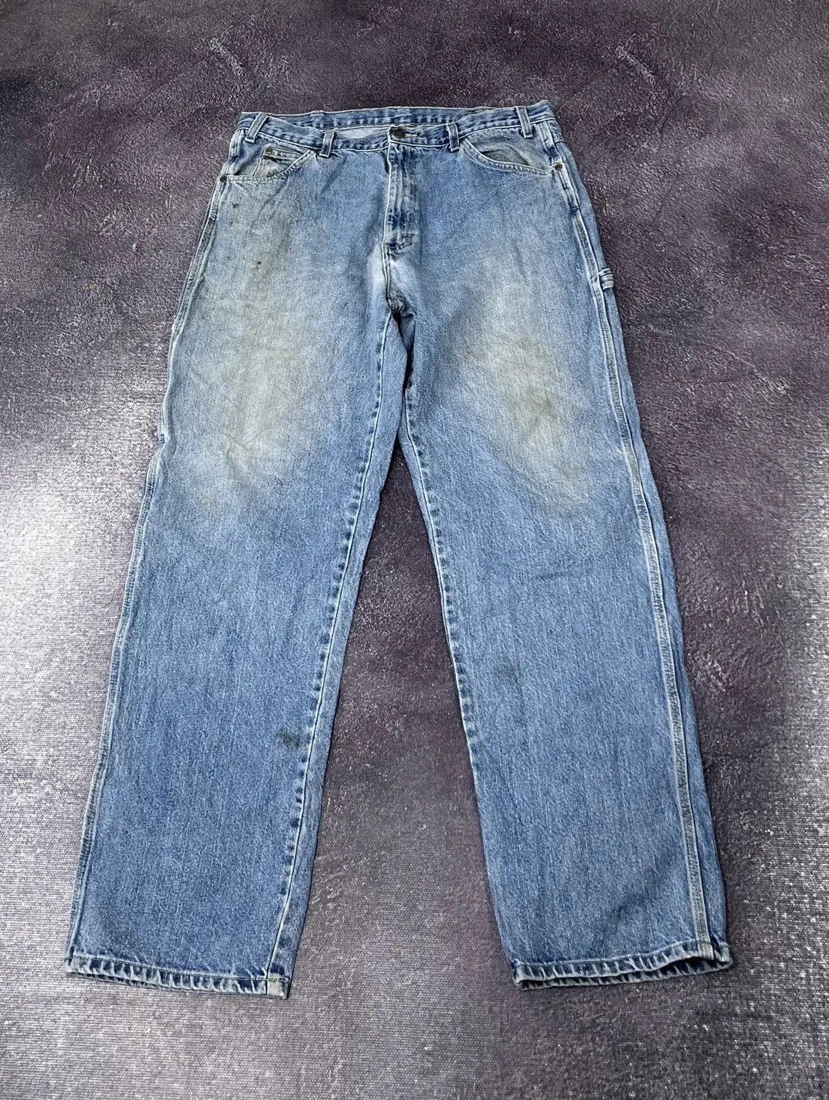 Dickies × Vintage Vintage Dickies Light Blue Work Denim Hype Baggy Jeans Size US 36 / EU 52 - 2 Thumbnail
