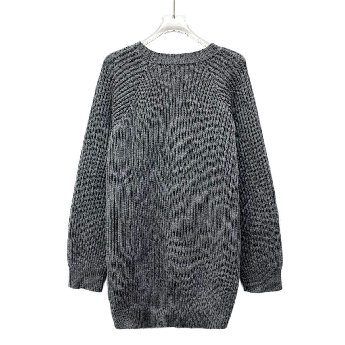 Burberry Burberry Gray TB Monogrammed Appliquéd Sheep Wool Sweater Size M / US 6-8 / IT 42-44 - 2 Thumbnail