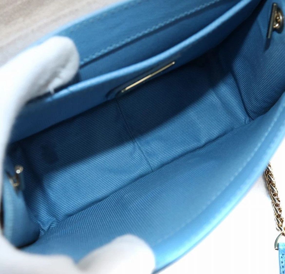 Furla Furla Metropolis Soft Leather Crossbody Bag - Muted Blue Size ONE SIZE - 7 Thumbnail
