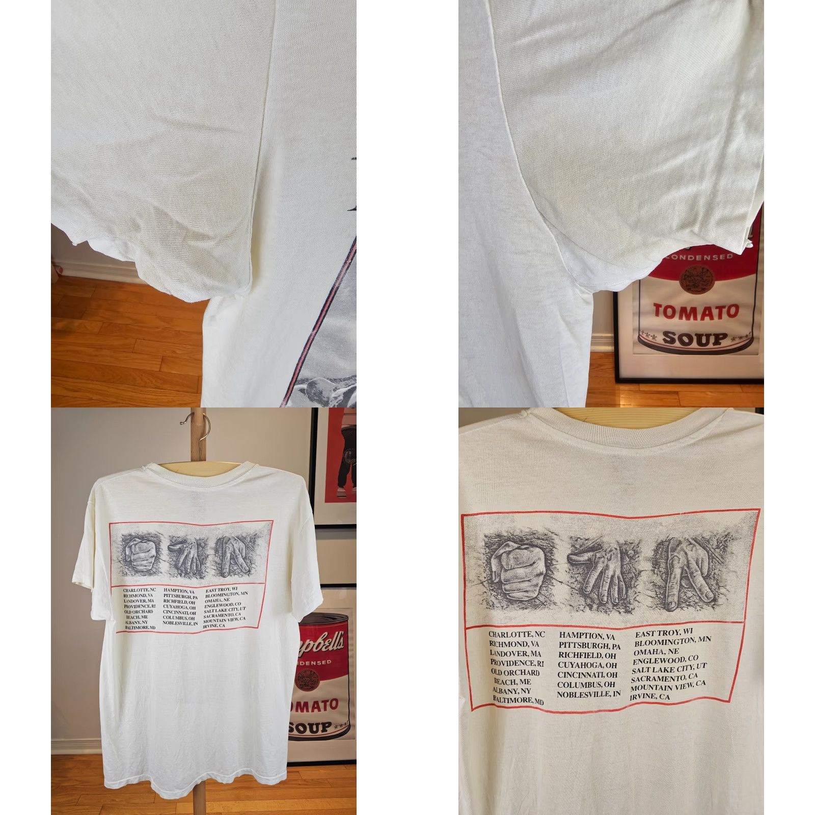 Hanes VINTAGE 90's RUSH PRESTO ROCK BAND TOUR CONCERT T-SHIRT XL White XL Mens T-Shirt Short Sleeve Crew Neck Mens Size US XL / EU 56 / 4 - 8 Thumbnail