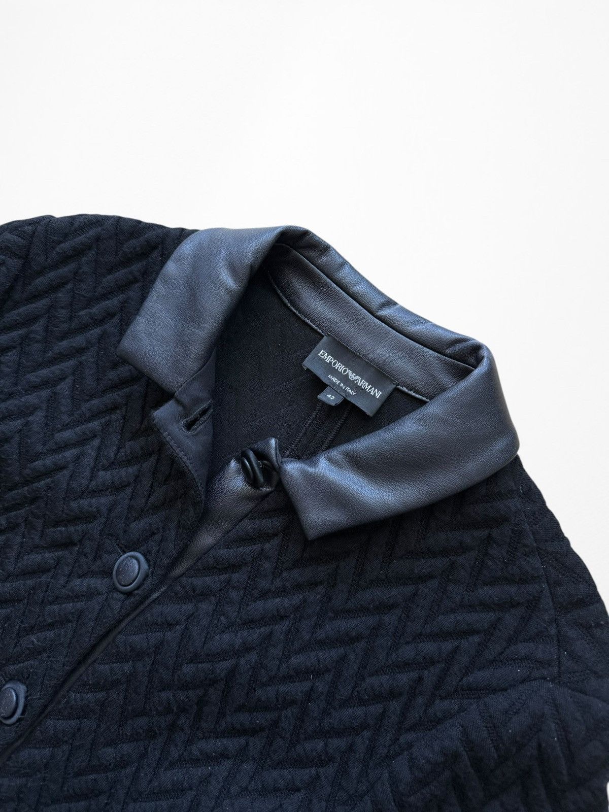 Armani Emporio Armani cotton & leather Francis W’s Jacket Size M / US 6-8 / IT 42-44 - 3 Thumbnail