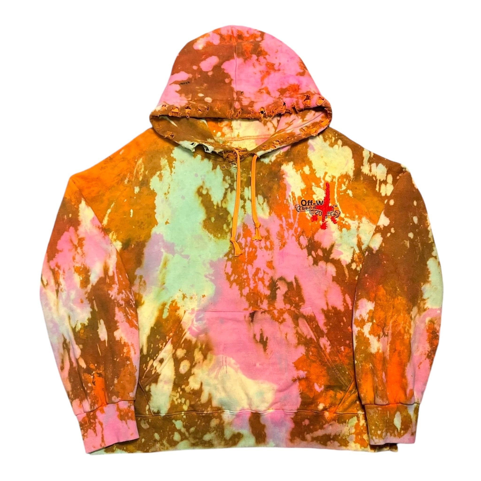 Chrome Hearts x Off-White CVTVLIST Hooded Sweatshirt Orange Tie 