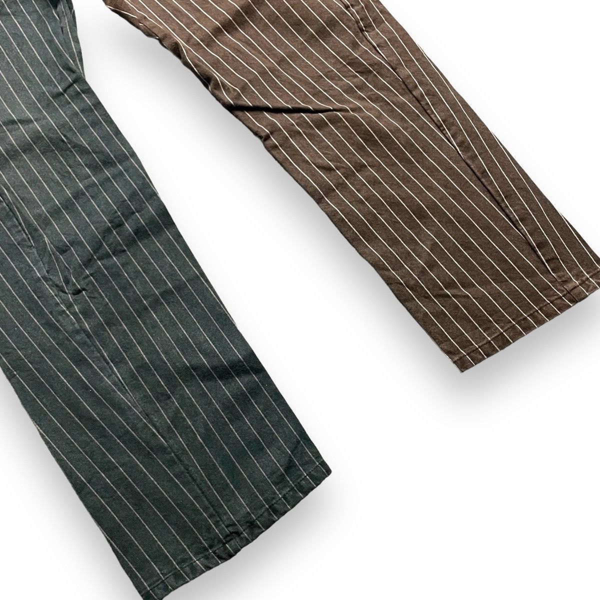 20471120 × Beauty Beast × Japanese Brand 🇯🇵 JAPANESE CUSTOM TWO TONES STRIPED SPIRAL CUT PANTS Size US 31 - 5 Thumbnail