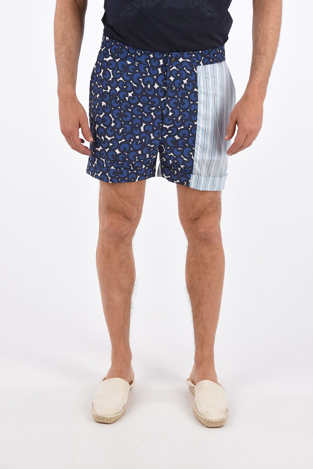 Neil Barrett Patterned Box-Fit Shorts Size US 31 - 1 Thumbnail
