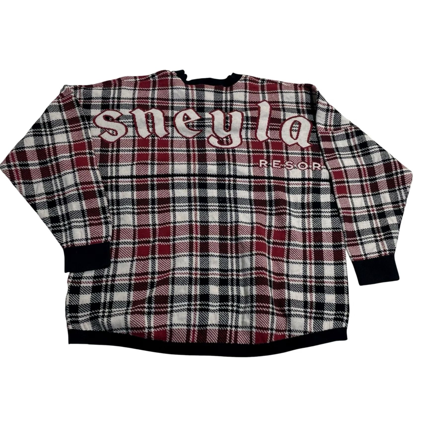 Disney VINTAGE Disney Spirit Jersey Mickey Mouse Plaid Crewneck Sweater Women Sz M Size M / US 6-8 / IT 42-44 - 2 Thumbnail
