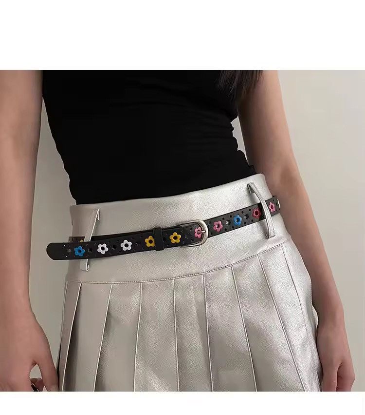 Other Korean Y2K Belt Flowers Adorn Girl Belt Size ONE SIZE - 1 Thumbnail
