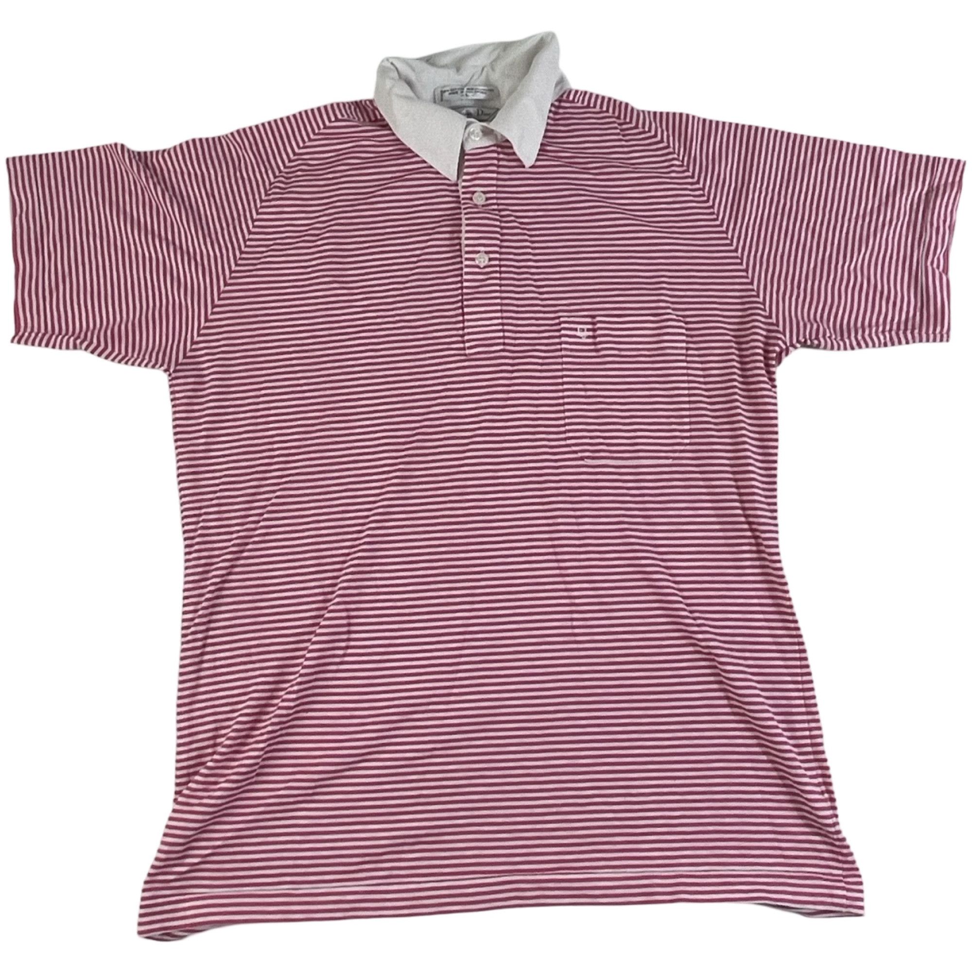 Christian Dior Monsieur Vintage Christian Dior Pink & White Striped Polo Mens Large Size US L / EU 52-54 / 3 - 1 Thumbnail