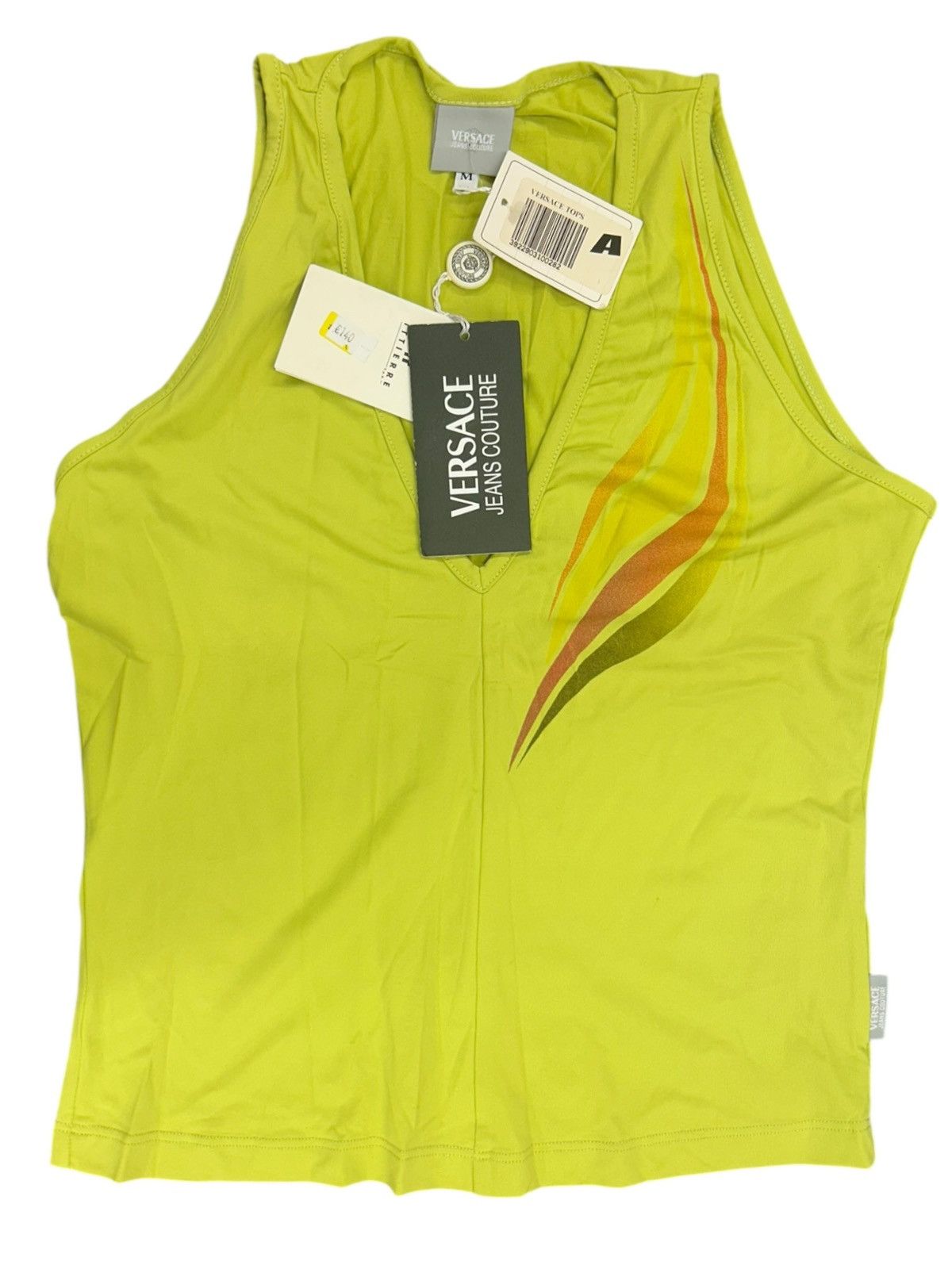 Versace Jeans Couture Archival Versace Jeans Couture Neon Lime Green Tank Top Size M / US 6-8 / IT 42-44 - 2 Thumbnail