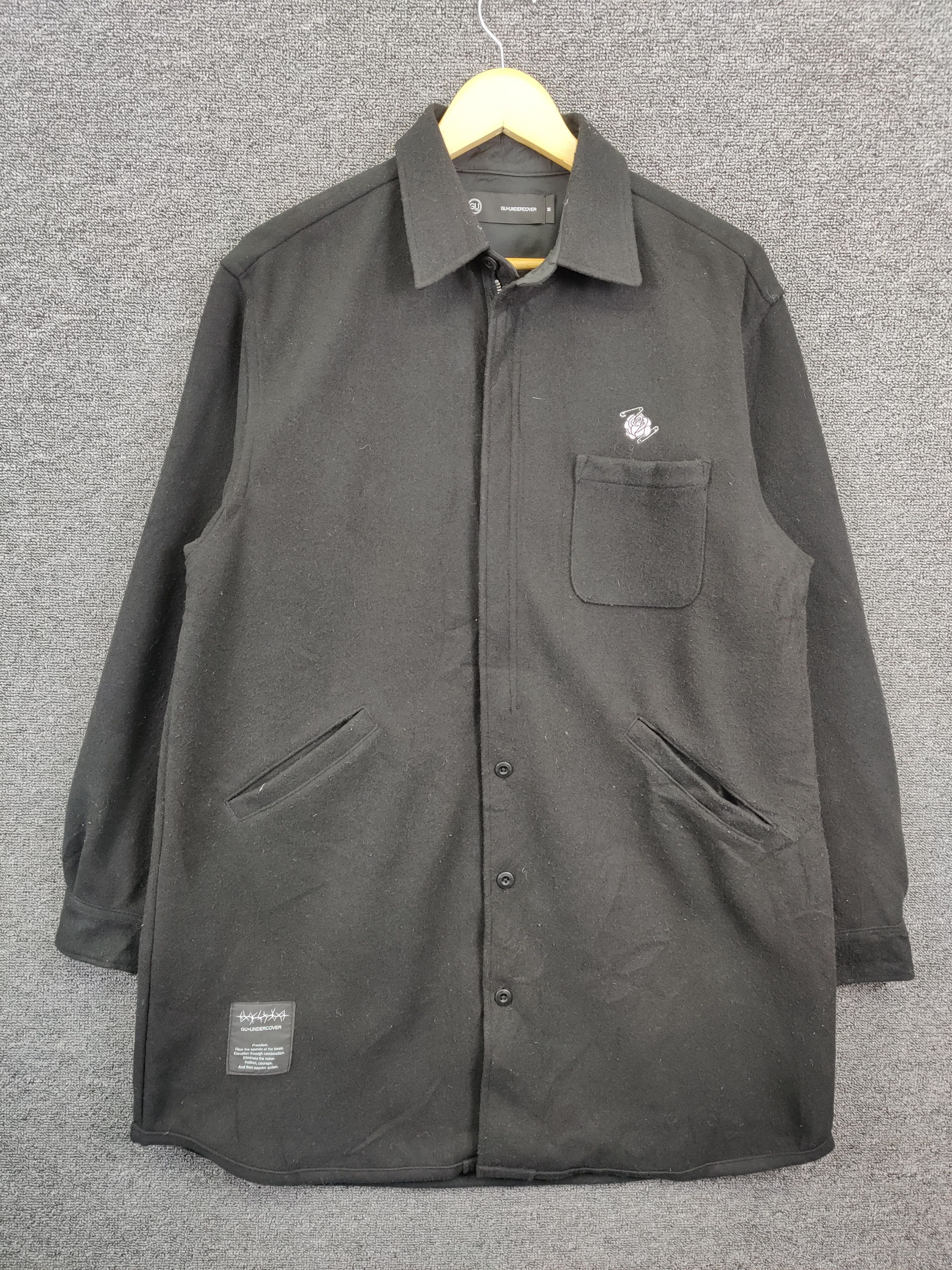 GU × Undercover Undercover x Gu Melton Oversize Black Shirt Size US M / EU 48-50 / 2 - 1 Preview