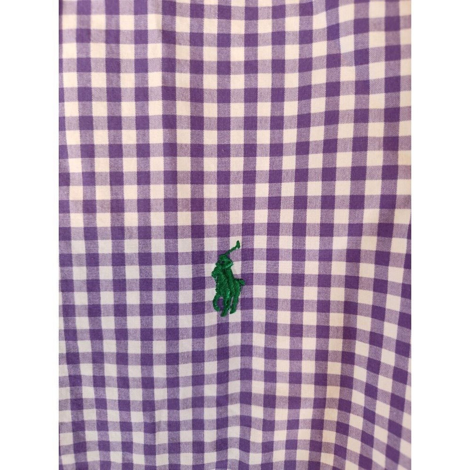 Ralph Lauren Ralph Lauren Large PURPLE WHITE GINGHAM Shirt Mens pony Size US L / EU 52-54 / 3 - 3 Thumbnail
