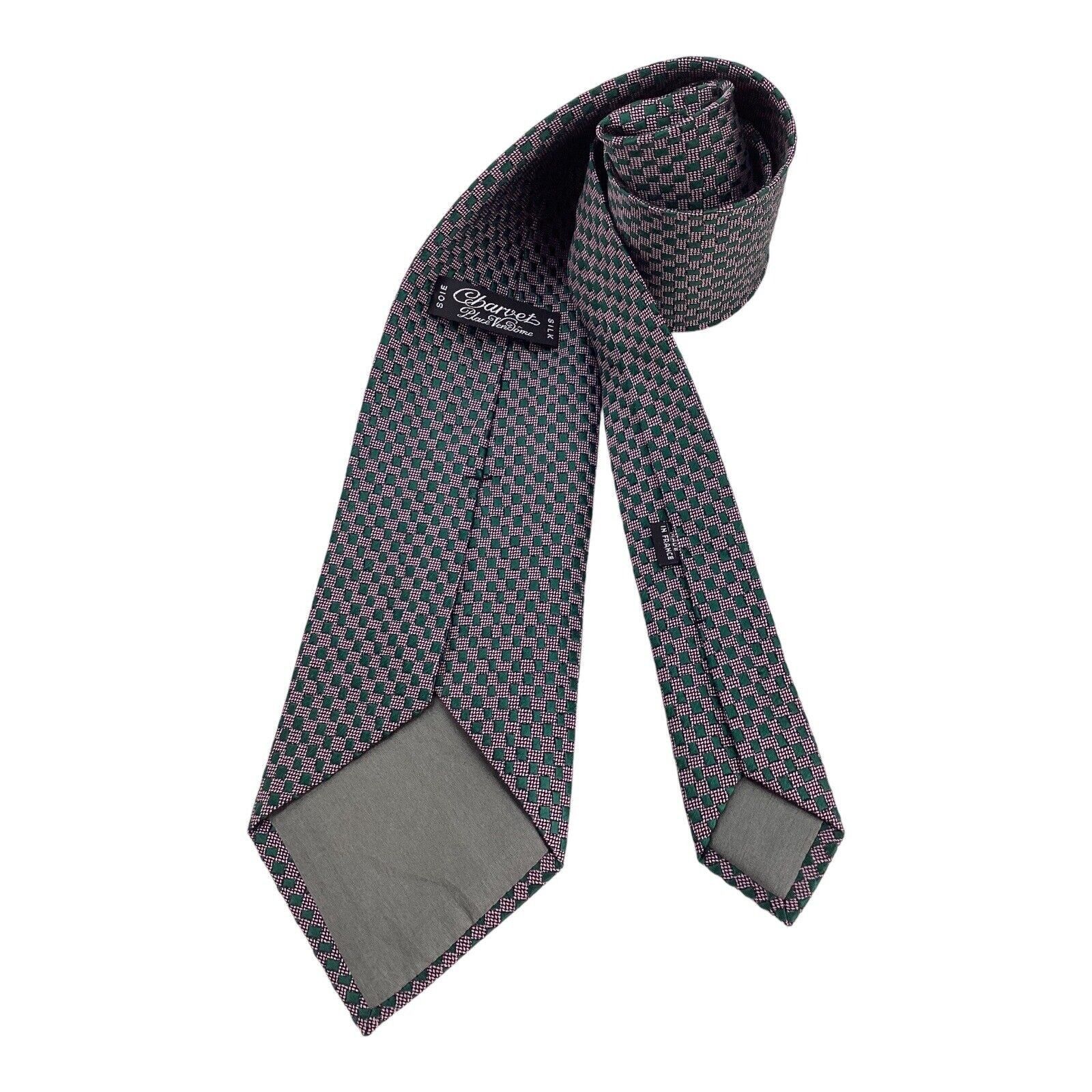 Charvet CHARVET PLACE VENDÔME Geometric Purple Green Luxury Silk Tie Size ONE SIZE - 2 Thumbnail