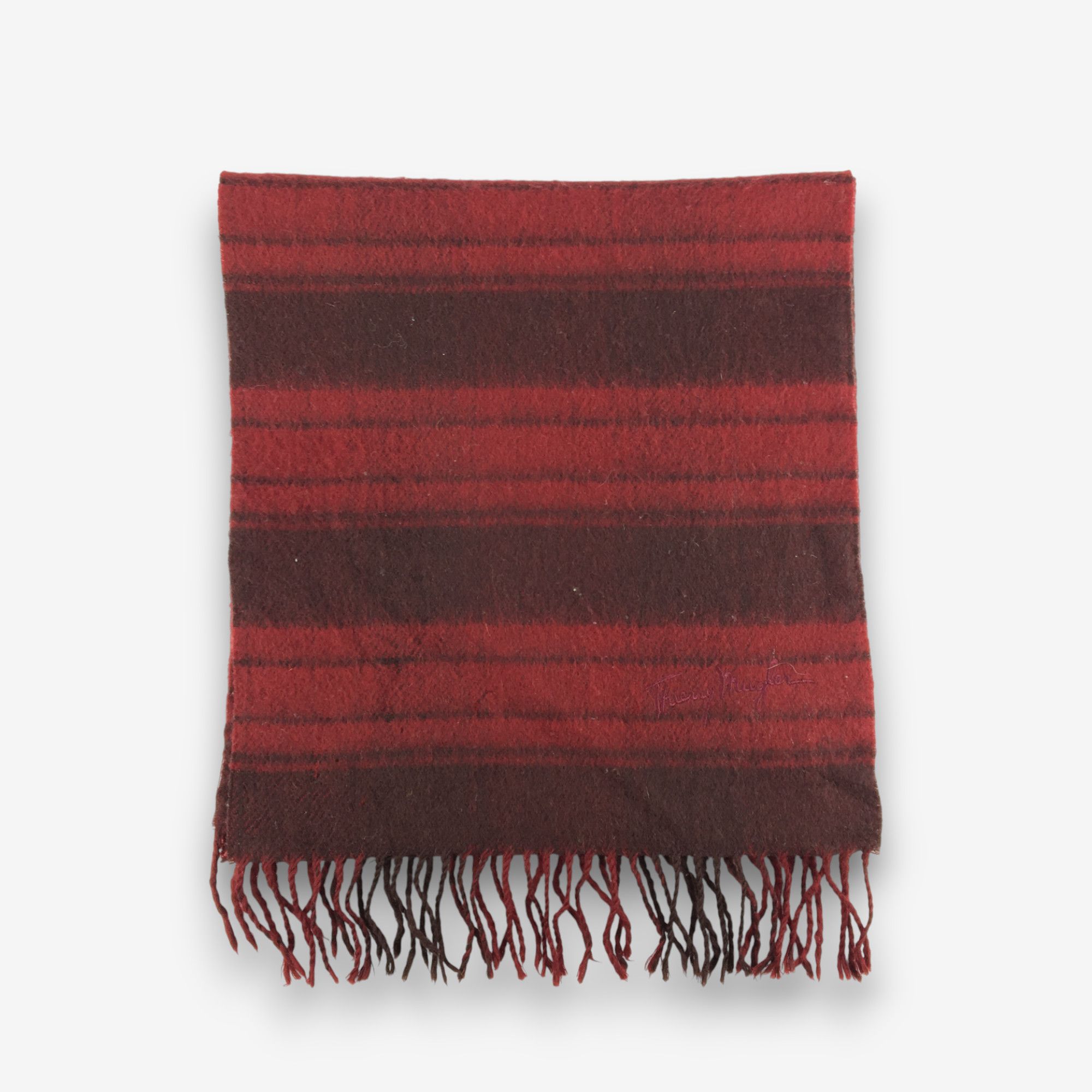 Thierry Mugler Vintage Thierry Mugler Scarf Wool Plaid Tartan Scarves Size ONE SIZE - 2 Thumbnail