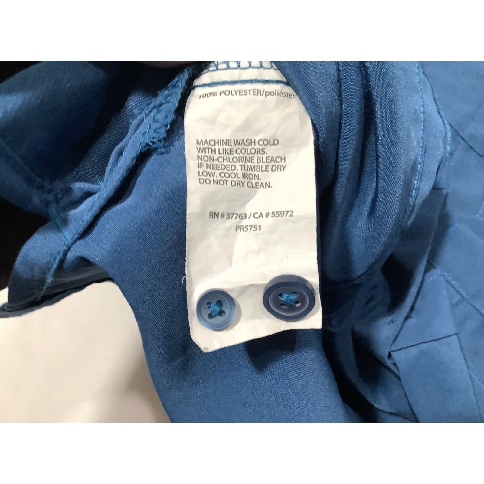 Cubavera Cubavera Shirt Mens 2XL Short Sleeve Blue Button Front Casual Polyester Vintage No Size US XXL / EU 58 / 5 - 6 Thumbnail